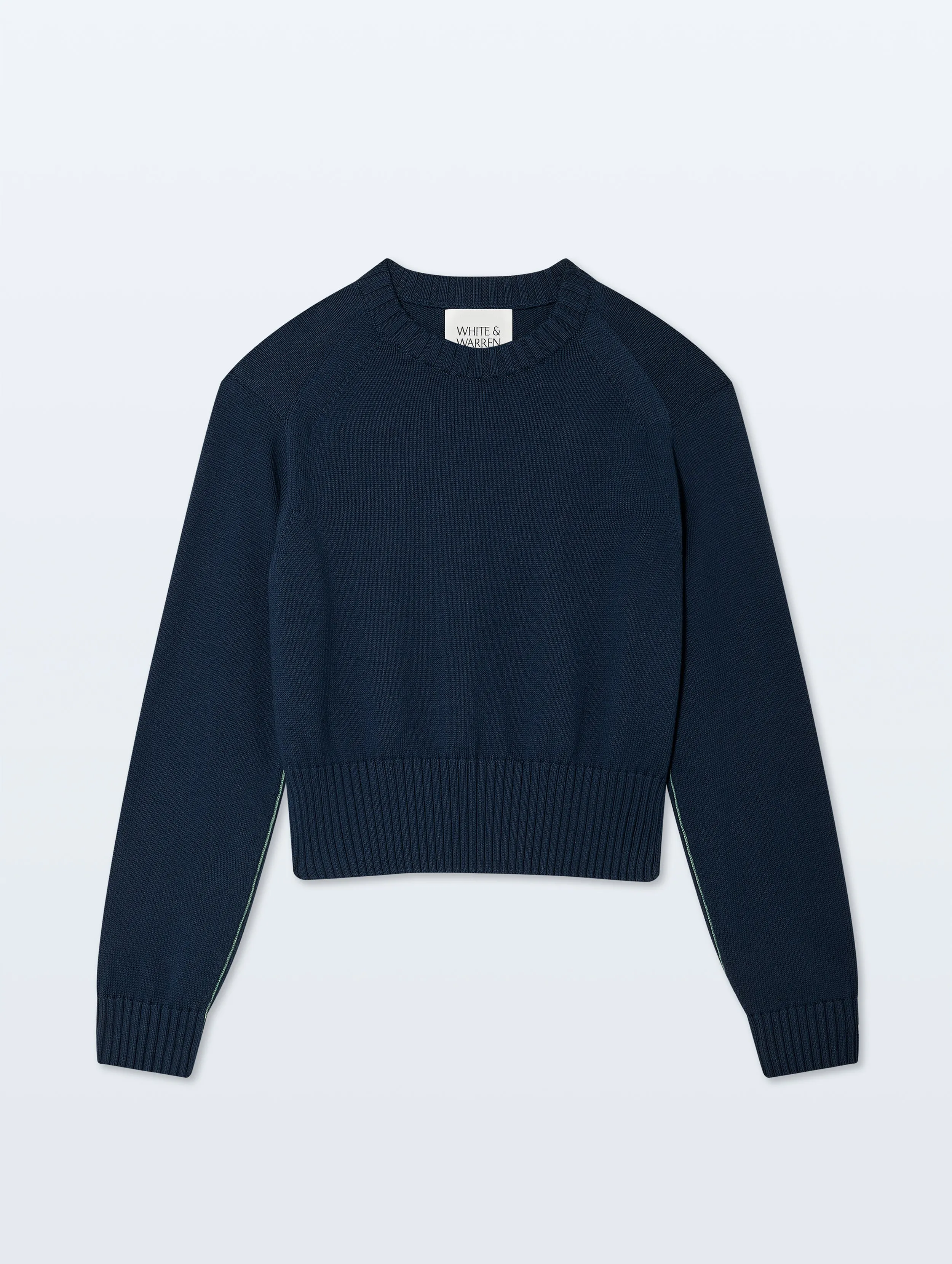 Soft Cotton Rib Trim Sweatshirt sold by White + Warren product image thumbnail 3