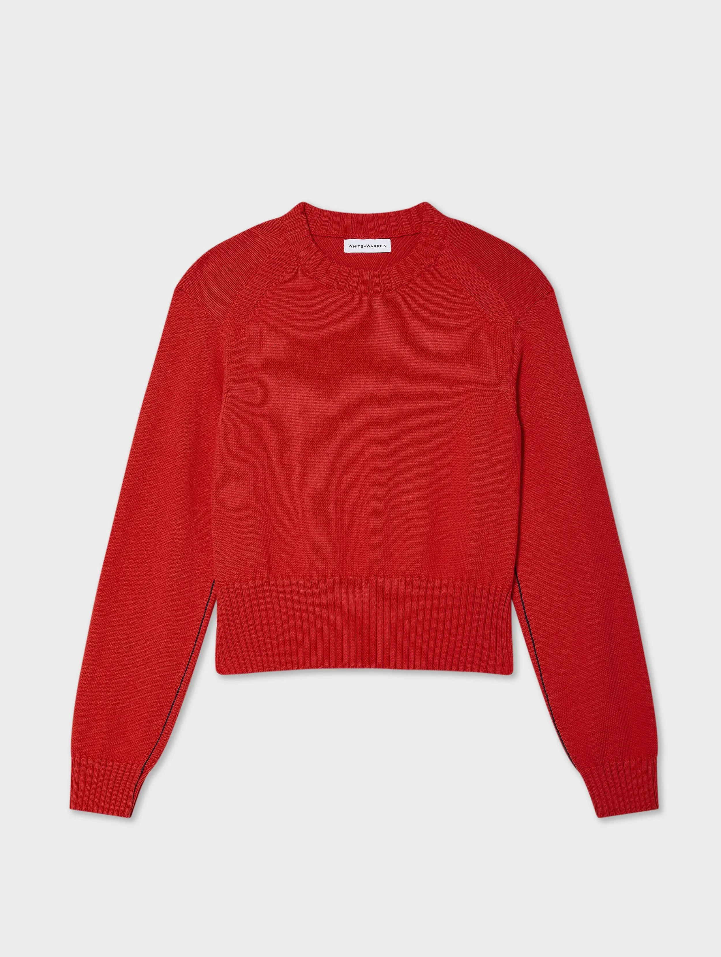 Soft Cotton Rib Trim Sweatshirt sold by White + Warren product image thumbnail 2