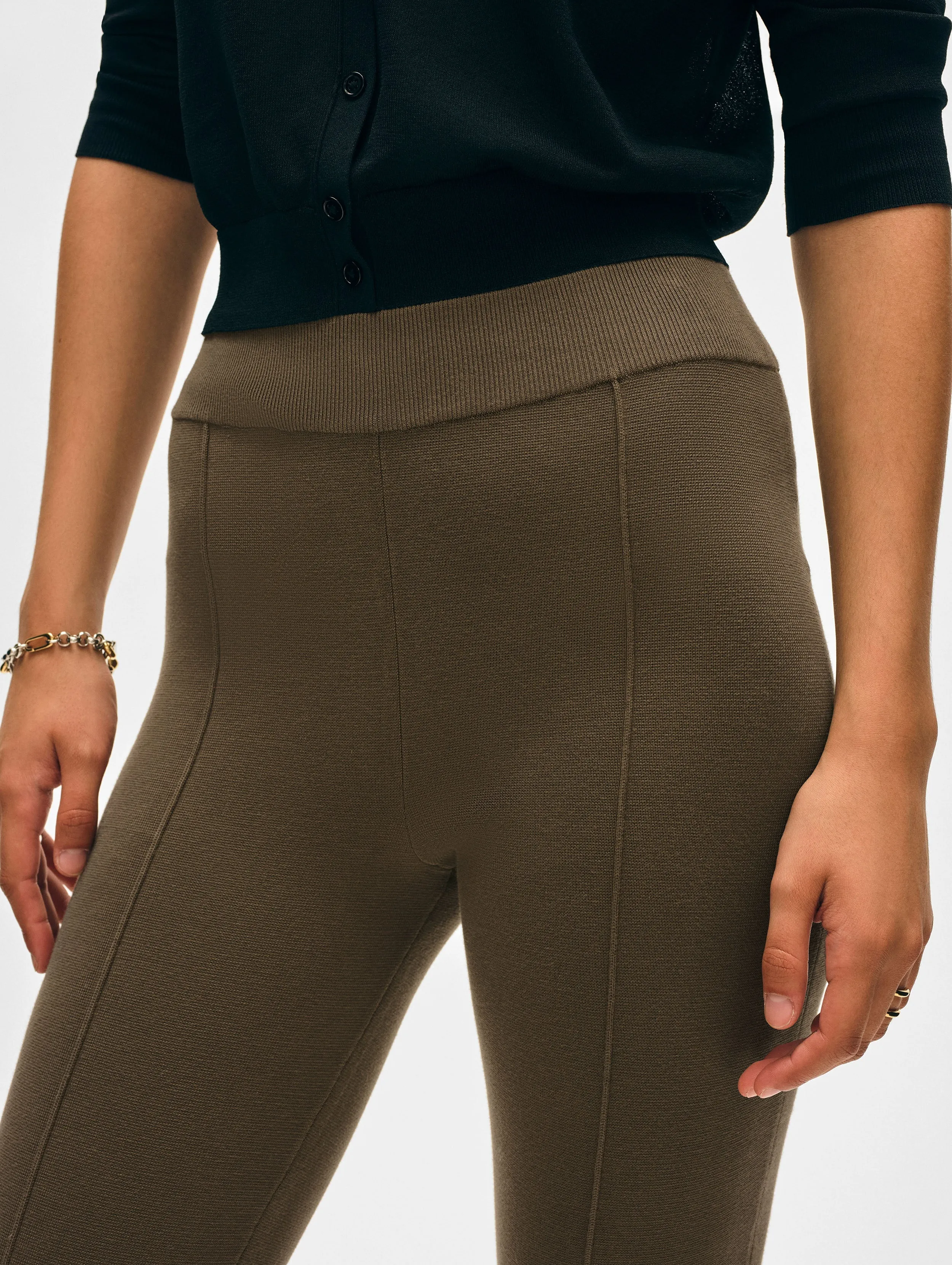 Superfine Organic Cotton Kick Flare Pant sold by White + Warren product image thumbnail 2