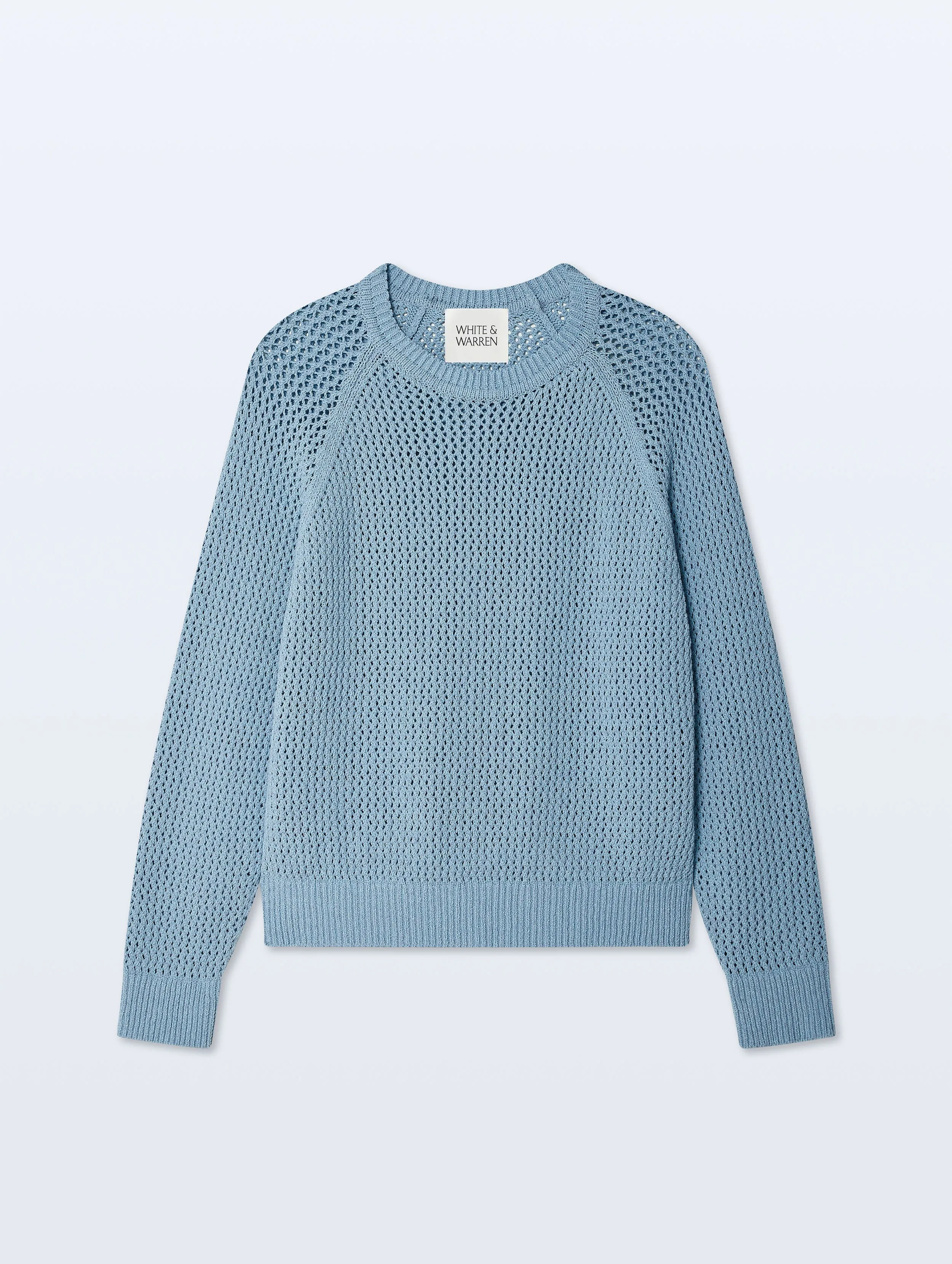 Fine Cotton Boucle Mesh Sweatshirt sold by White + Warren product image thumbnail 2
