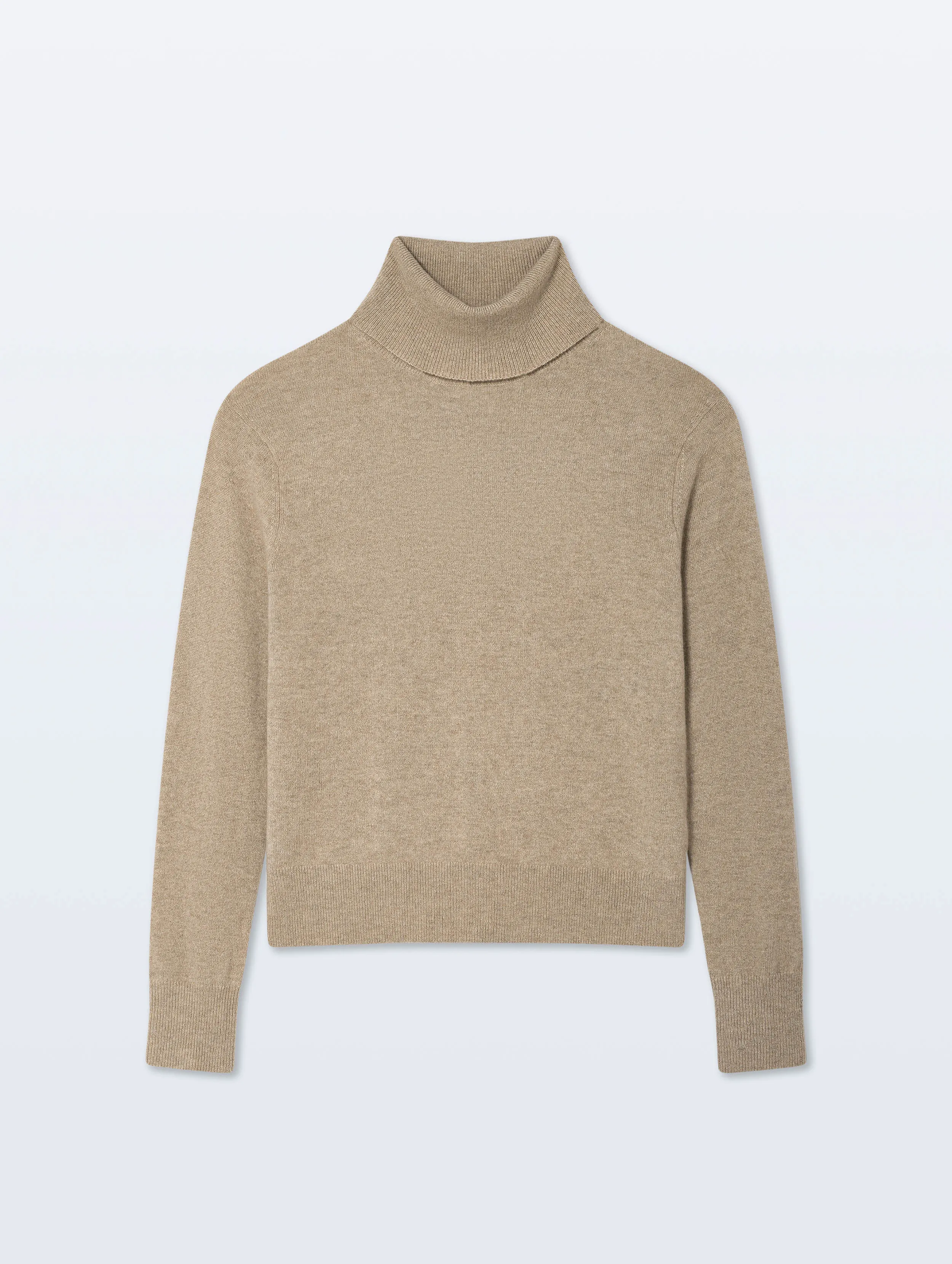 Cashmere Turtleneck | Taupe Heather sold by White + Warren product image thumbnail 4