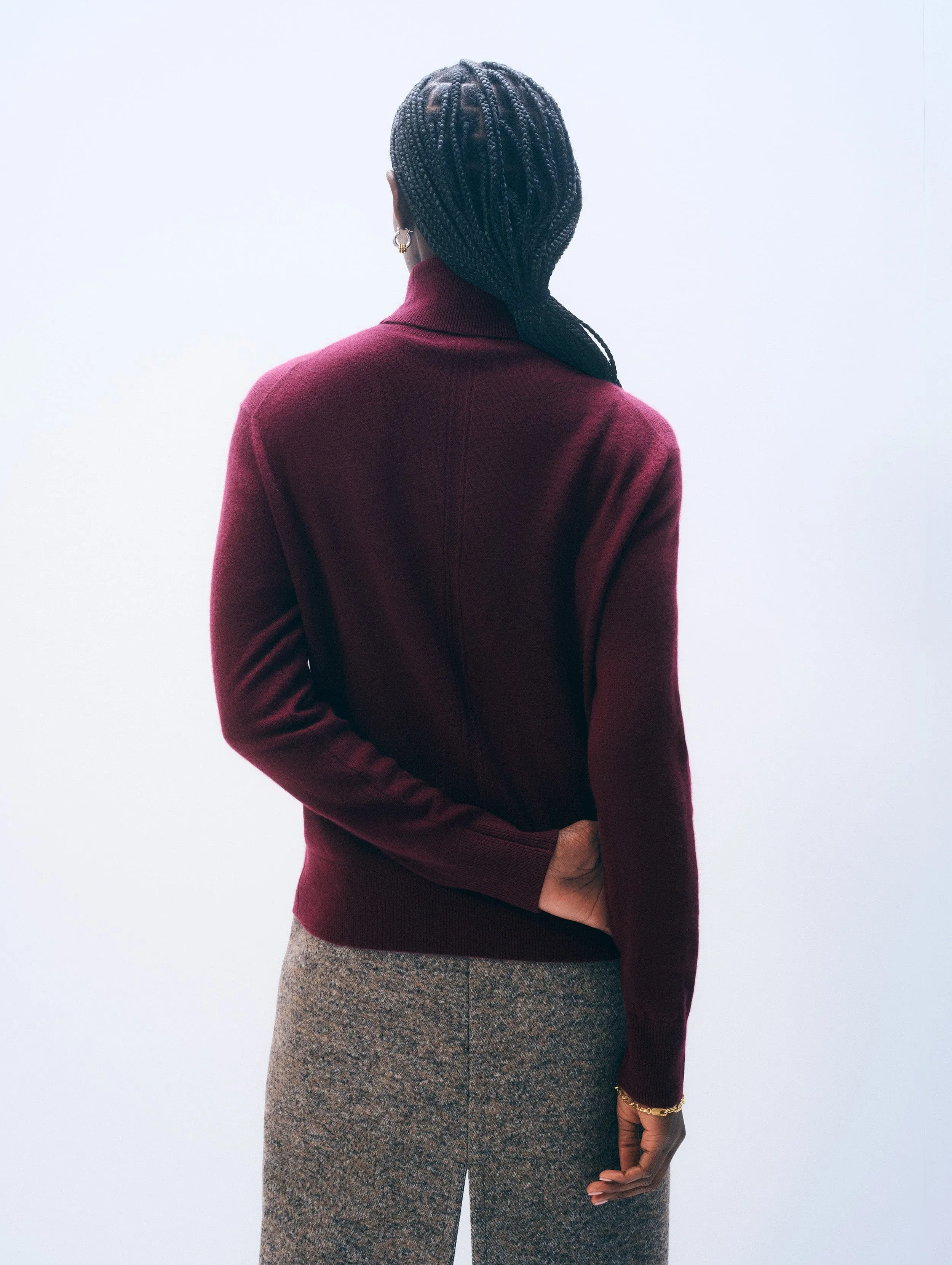 Cashmere Turtleneck | Sangria sold by White + Warren product image thumbnail 3
