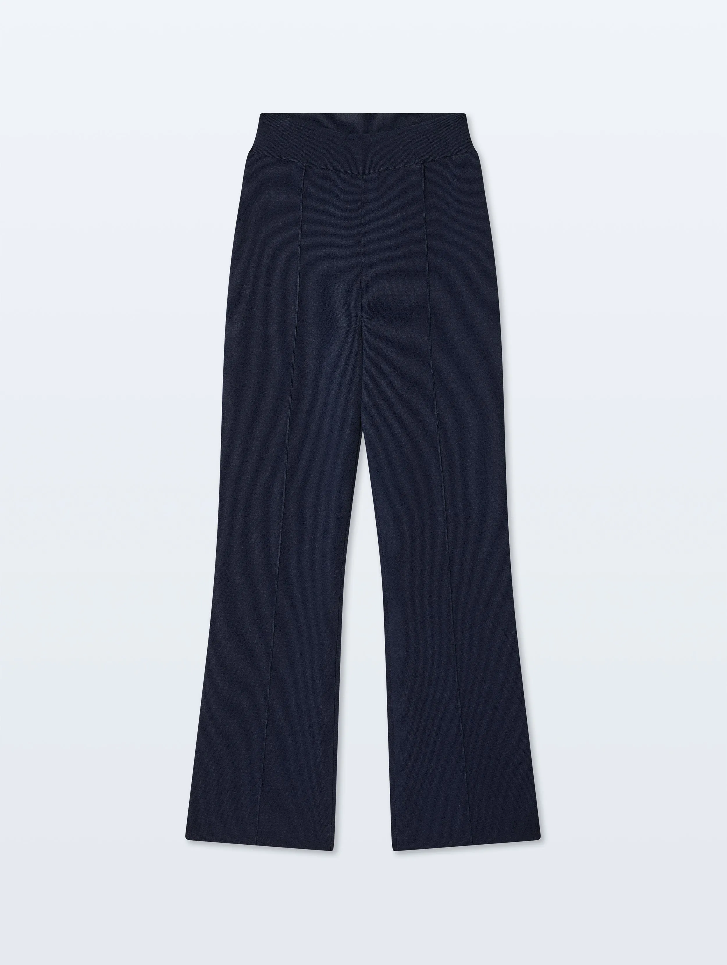 Superfine Organic Cotton Kick Flare Pant | Navy sold by White + Warren product image thumbnail 4
