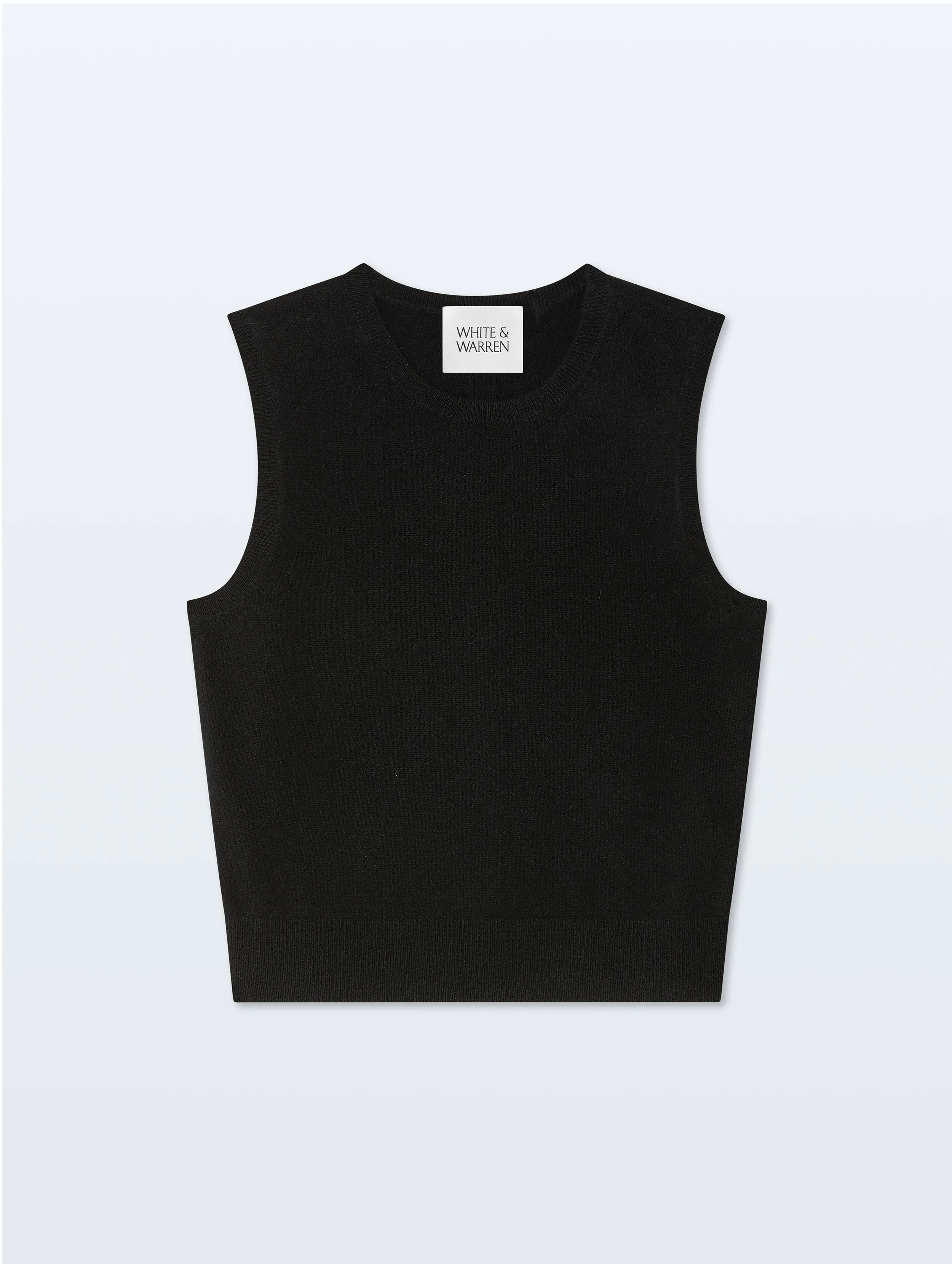 Cashmere Shell Tank Top | Black sold by White + Warren product image thumbnail 4
