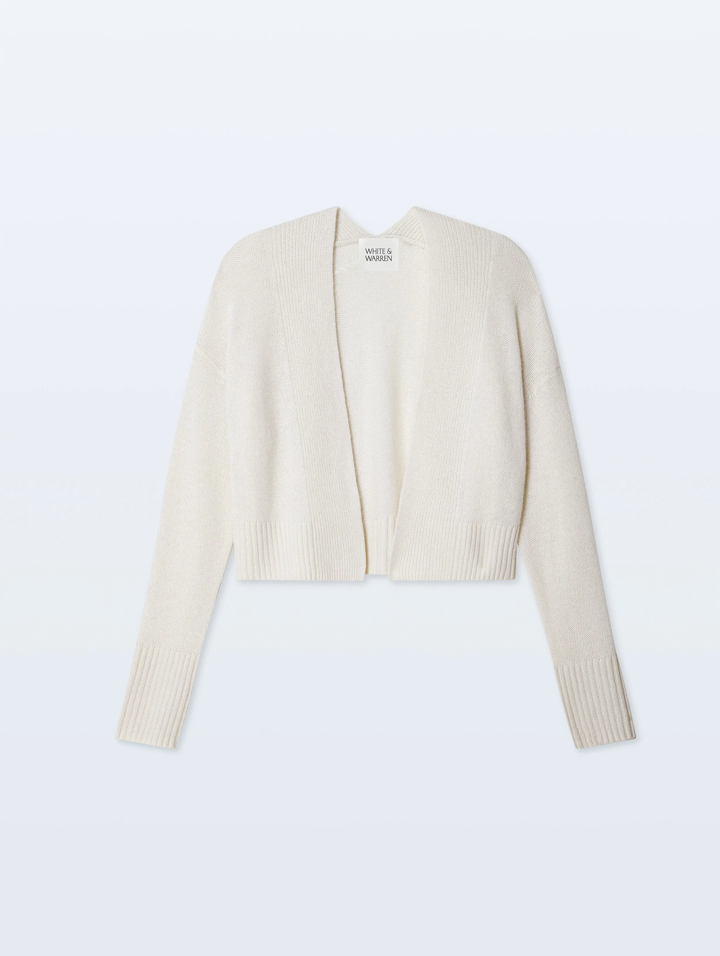 Cashmere Open Front Cardigan | Soft White sold by White + Warren product image thumbnail 4