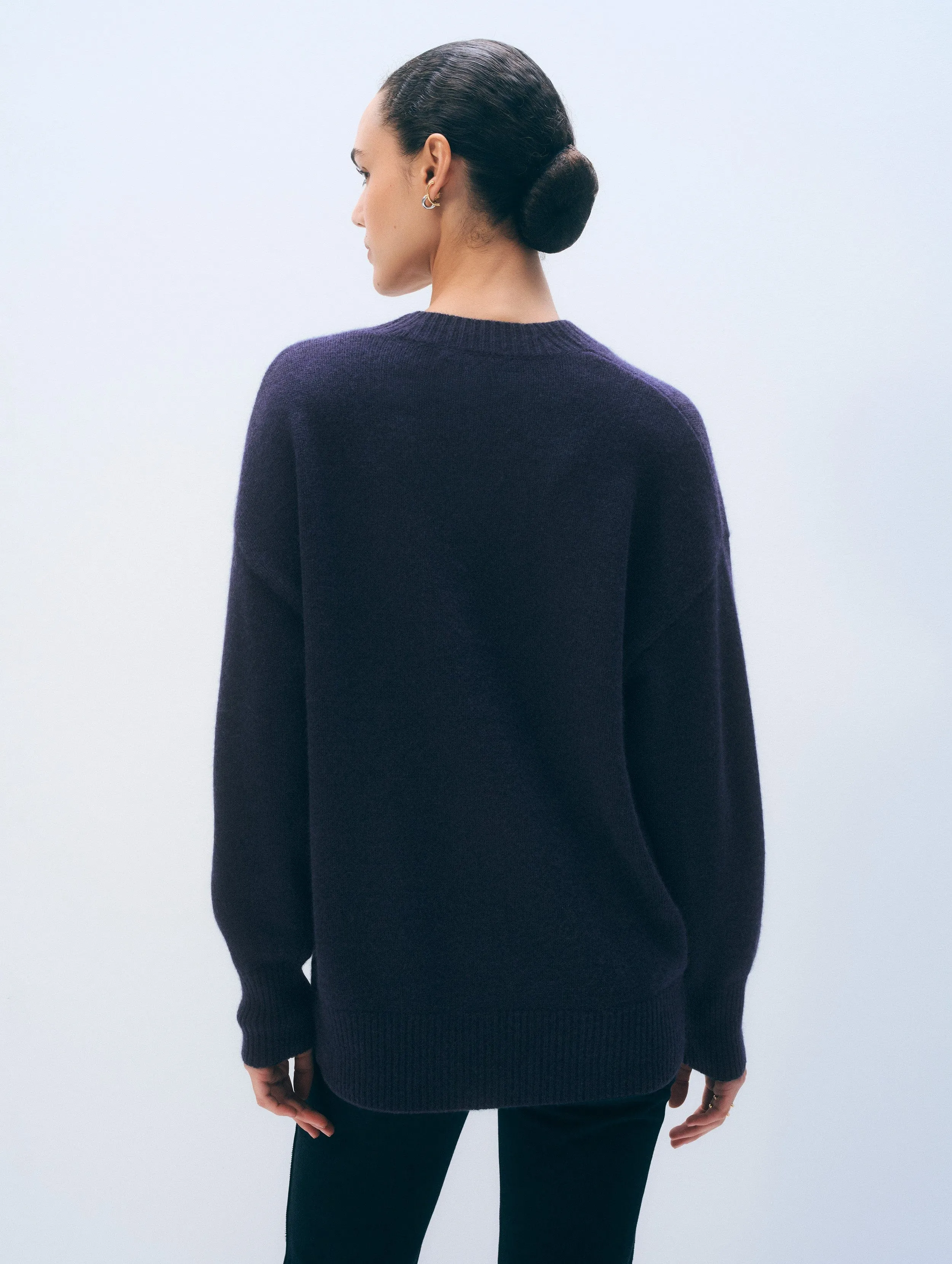 Cashmere Luxe Pocket Cardigan | Deep Navy sold by White + Warren product image thumbnail 3
