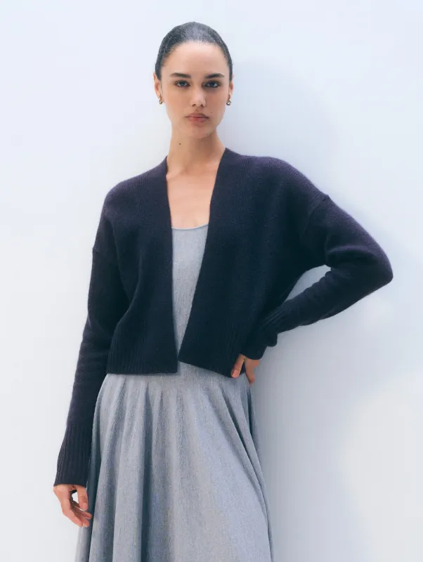 Cashmere Open Front Cardigan | Deep Navy sold by White + Warren