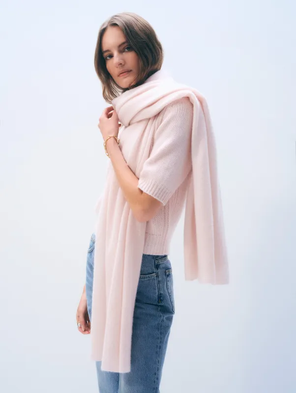 Cashmere Travel Wrap | Pink Sand sold by White + Warren