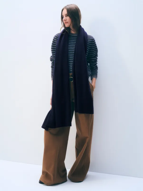 Cashmere Travel Wrap | Deep Navy sold by White + Warren