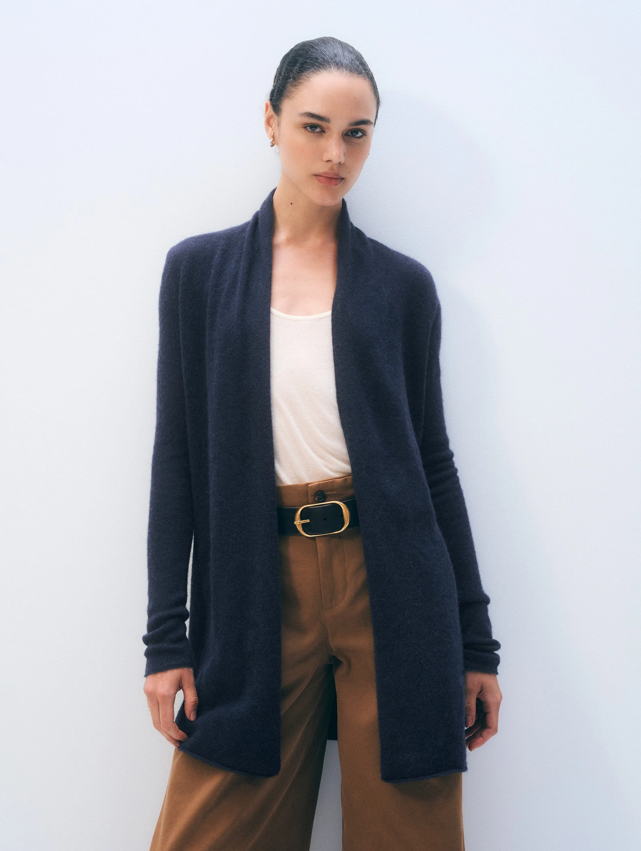 Cashmere Trapeze Cardigan sold by White + Warren product image thumbnail 4