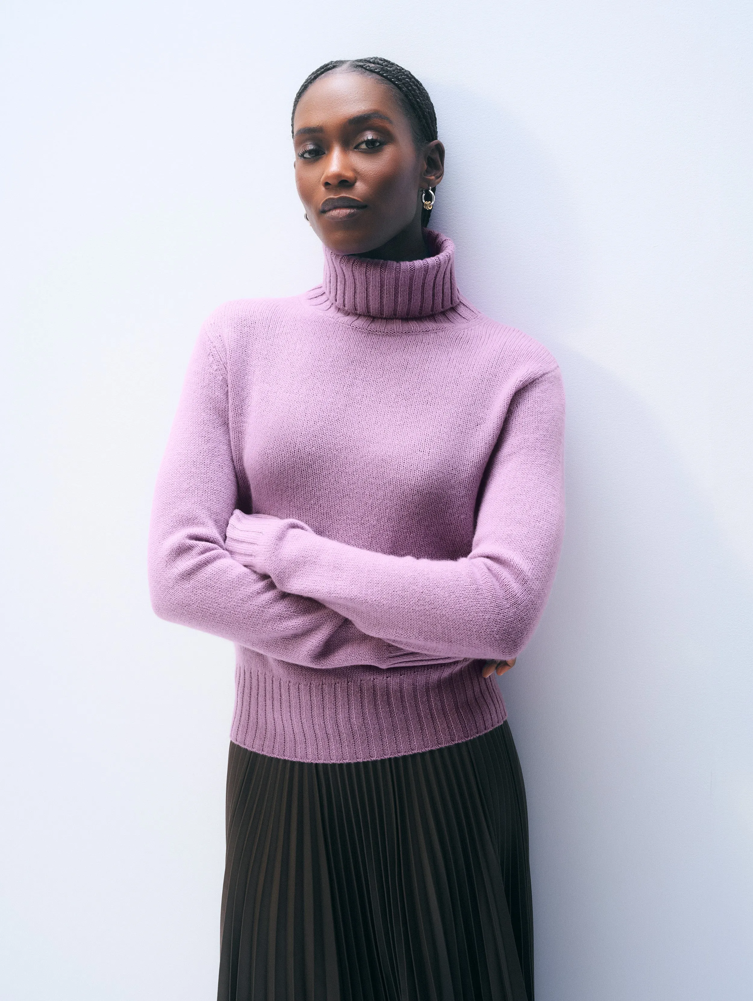 Cashmere Featherweight Turtleneck sold by White + Warren product image thumbnail 2
