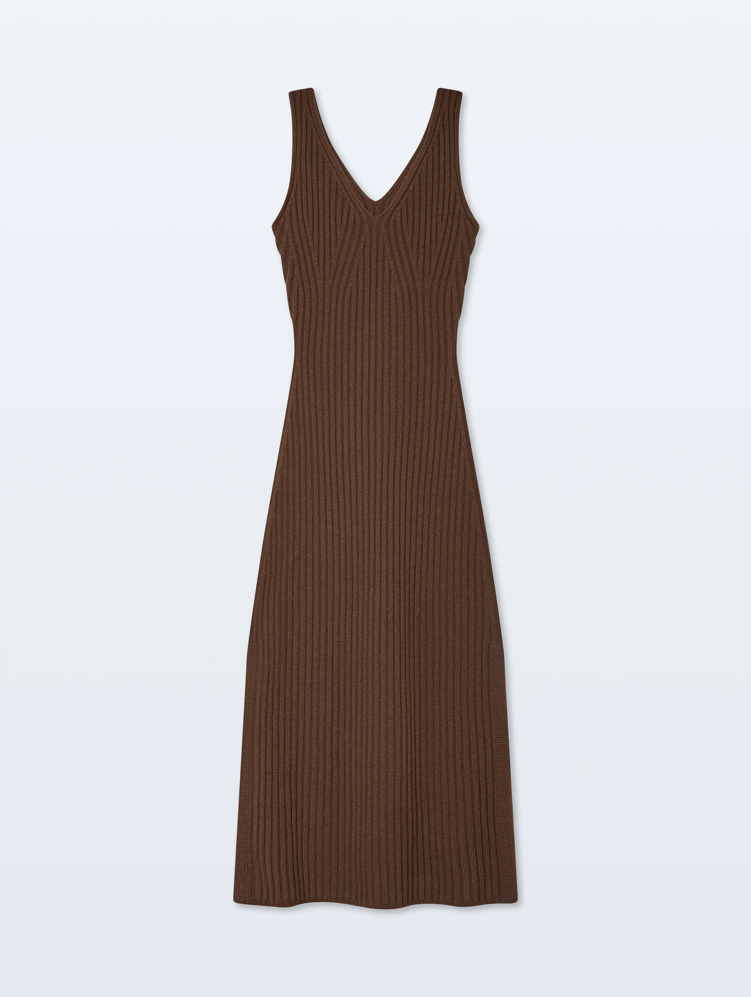 Cashmere Blend Ribbed Midi Dress | Umber sold by White + Warren product image thumbnail 4