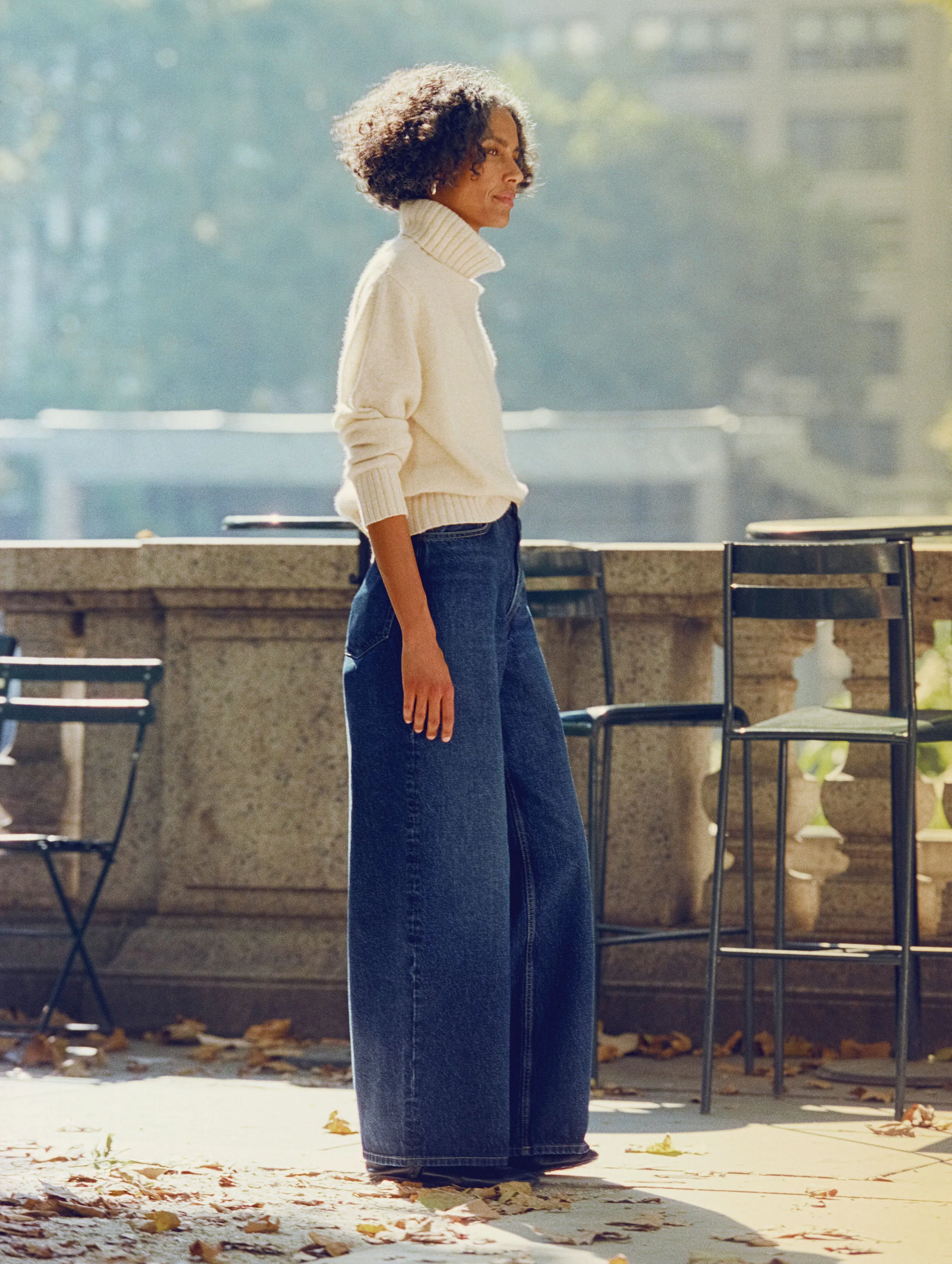 Cashmere Featherweight Turtleneck | Natural Heather sold by White + Warren product image thumbnail 2