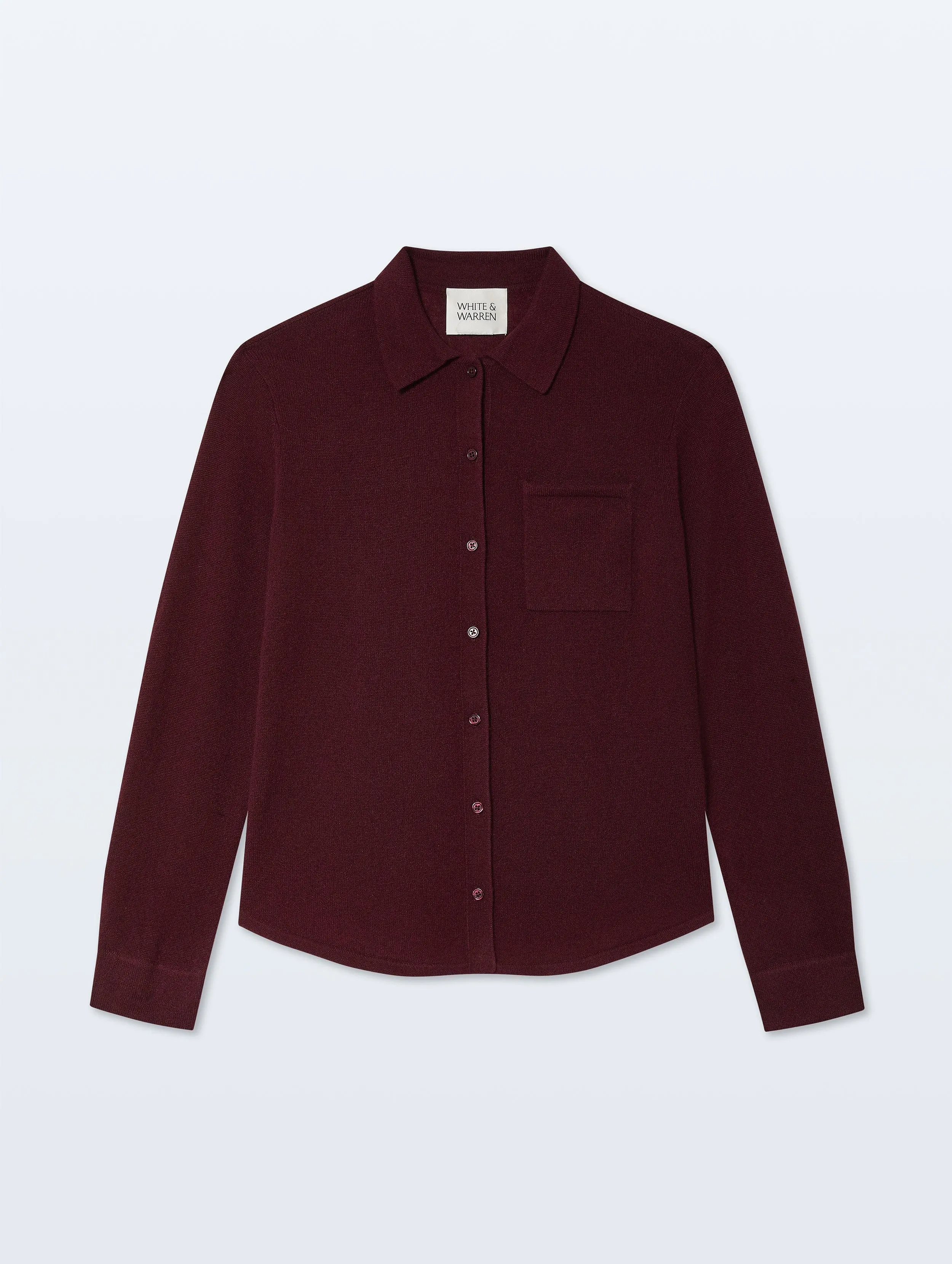 Cashmere Button Shirt | Sangria sold by White + Warren product image thumbnail 4
