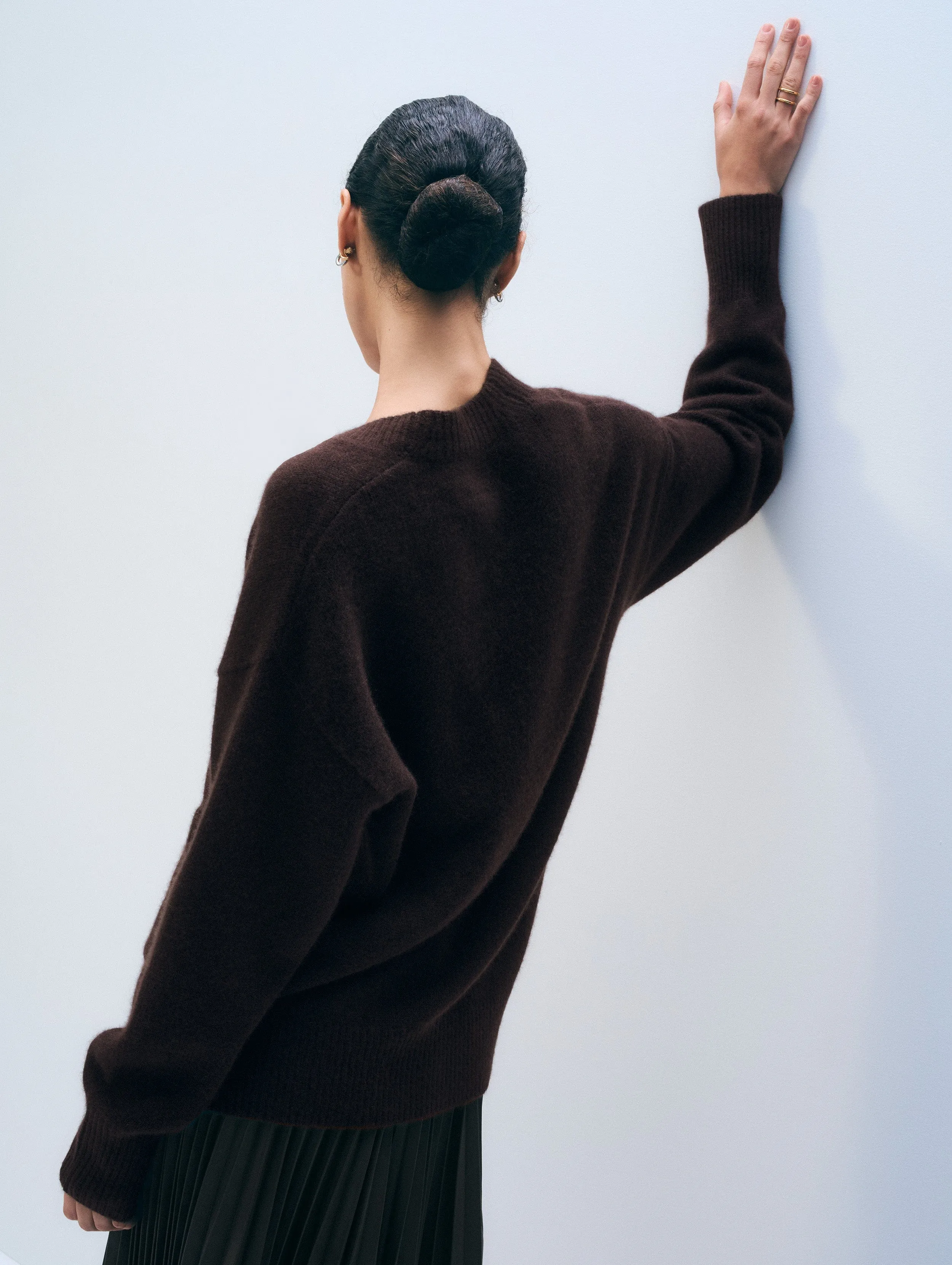 Cashmere Luxe Pocket Cardigan | Dark Umber sold by White + Warren product image thumbnail 5