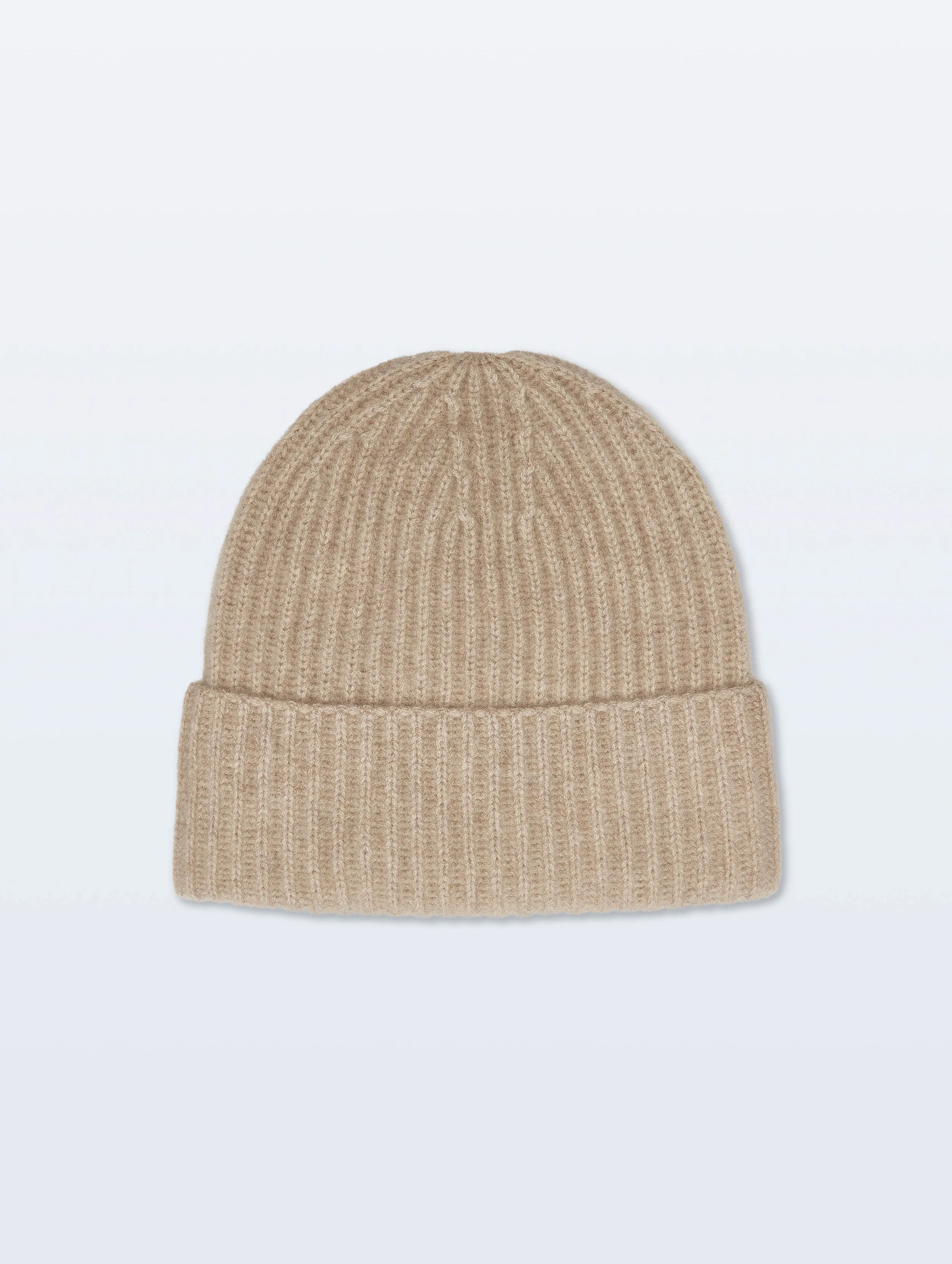 Cashmere Luxe Ribbed Beanie | Taupe Heather sold by White + Warren product image thumbnail 2