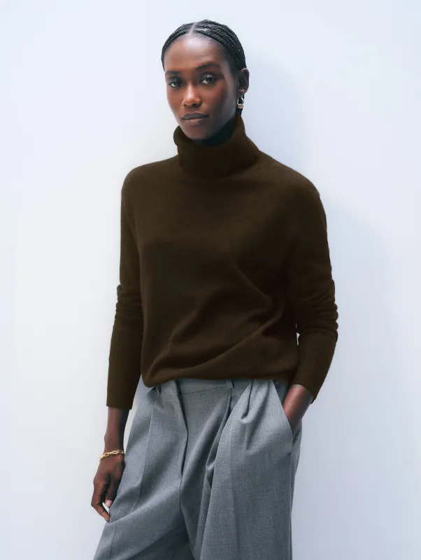 Cashmere Turtleneck | Maple Brown sold by White + Warren