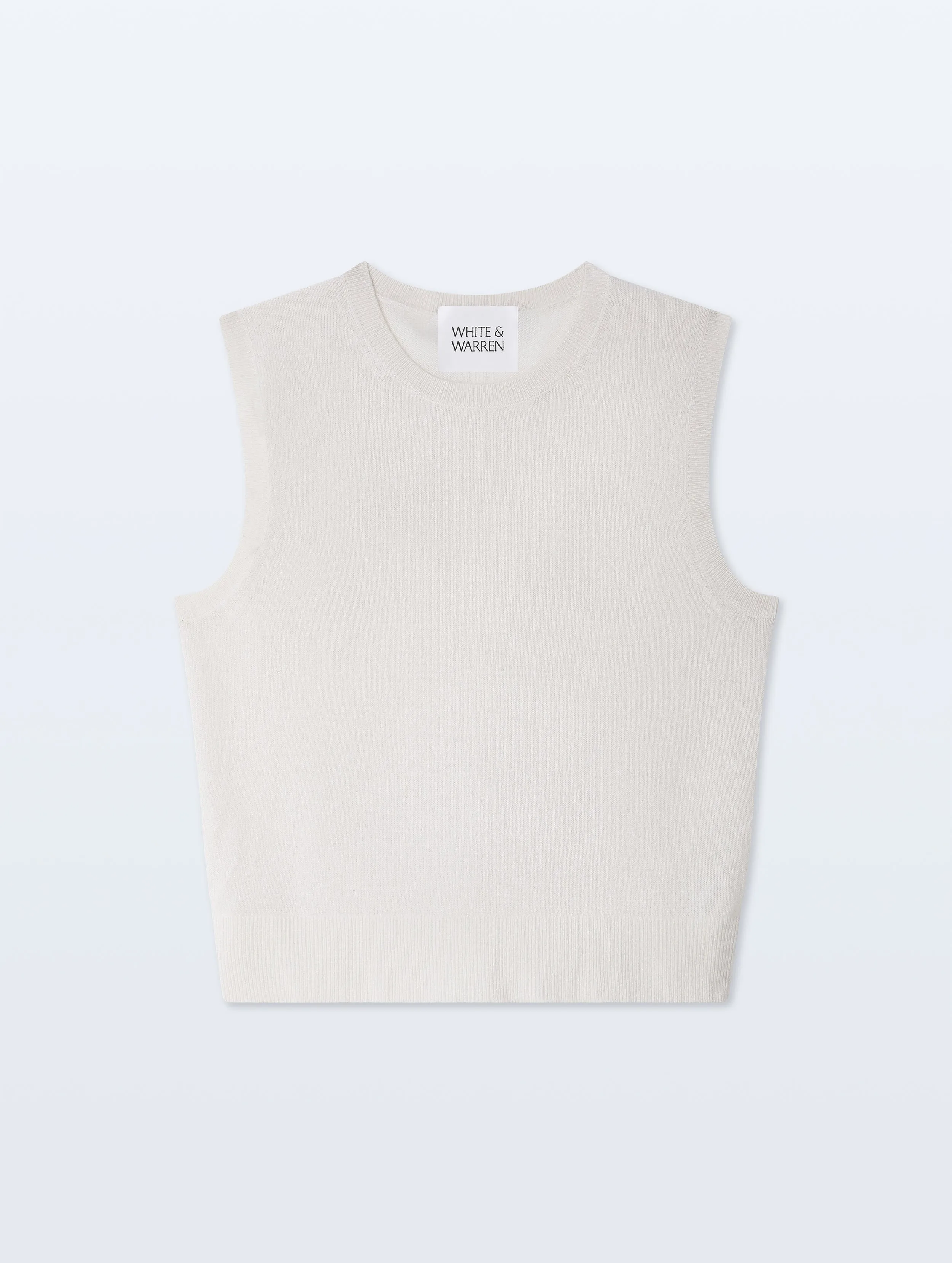 Cashmere Shell Tank Top | Soft White sold by White + Warren product image thumbnail 4
