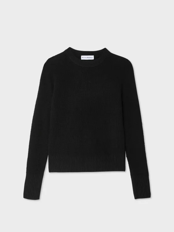 Cashmere Classic Waffle Sweatshirt sold by White + Warren