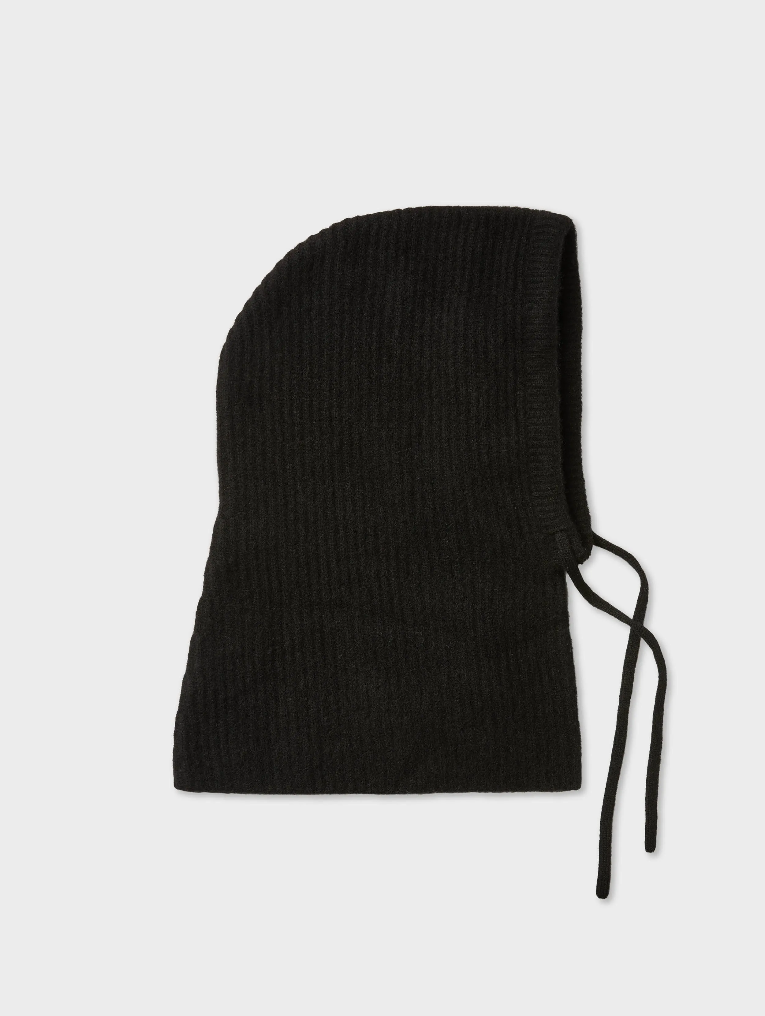 Cashmere Ribbed Balaclava | Black sold by White + Warren product image thumbnail 2