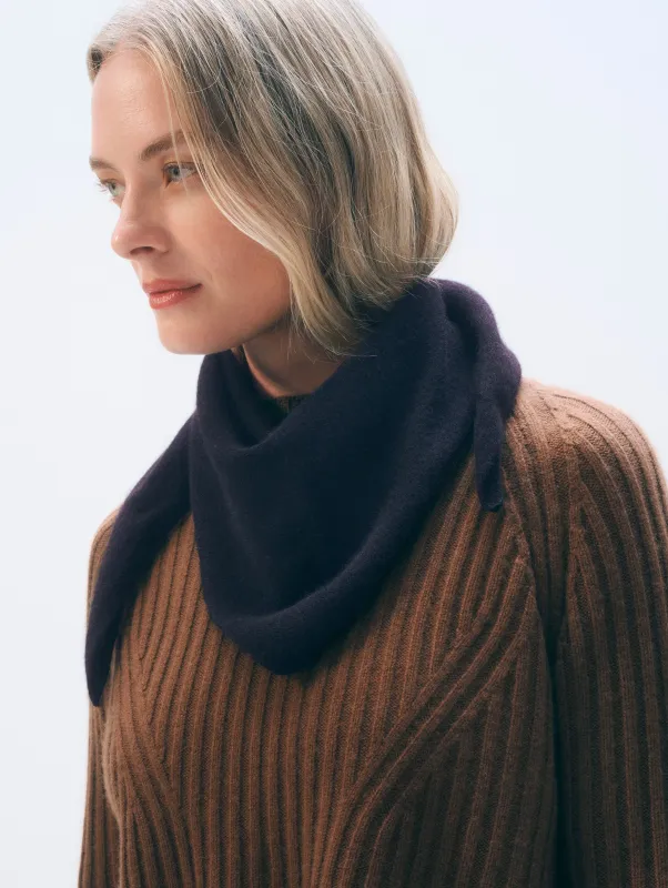 Cashmere Neckerchief | Deep Navy made by White + Warren