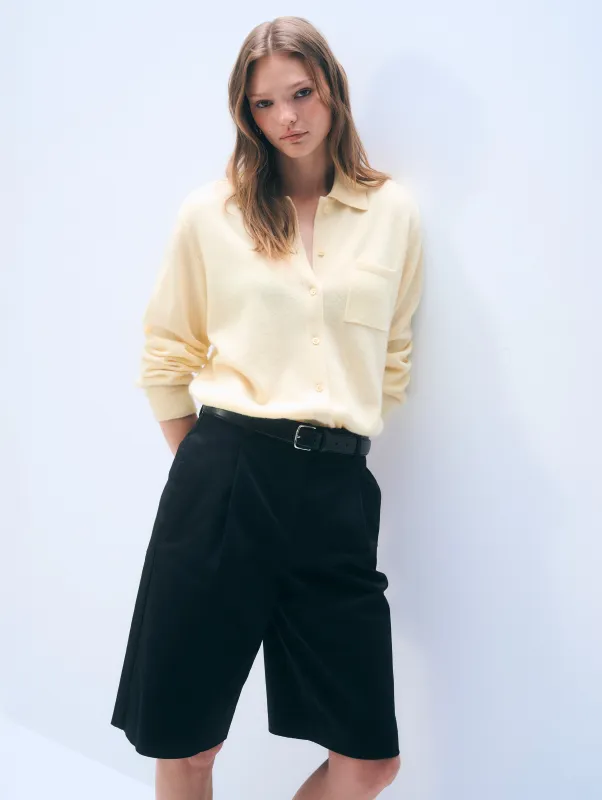 Cashmere Button Shirt | Lemonade sold by White + Warren