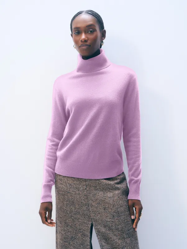 Cashmere Turtleneck | Purple Prism sold by White + Warren