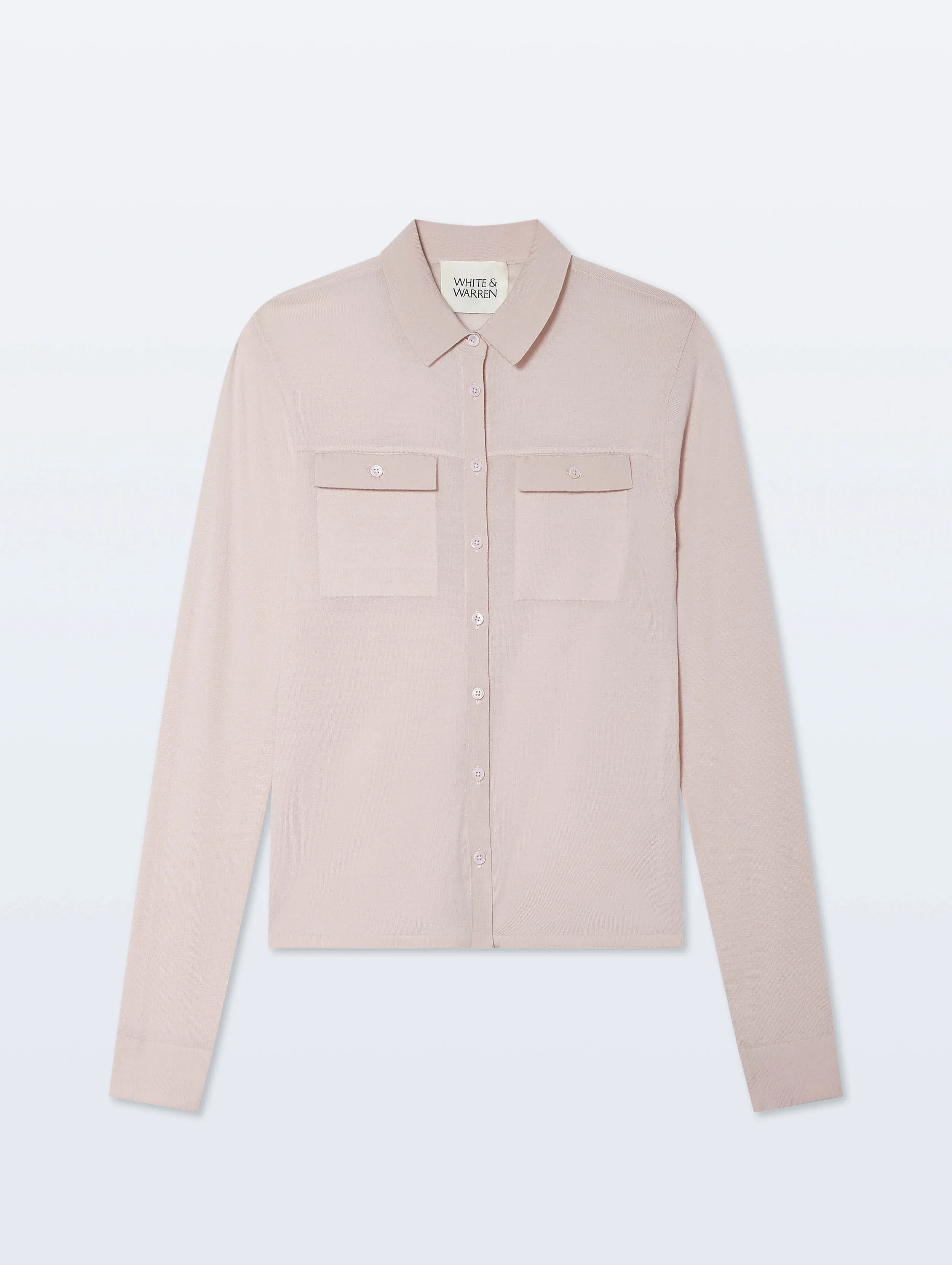 Superfine Merino Wool Shirt | Rosewater Pink sold by White + Warren product image thumbnail 4