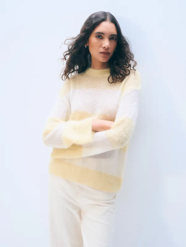 Mohair Luxe Oversized Crewneck | Lemonade made by White + Warren