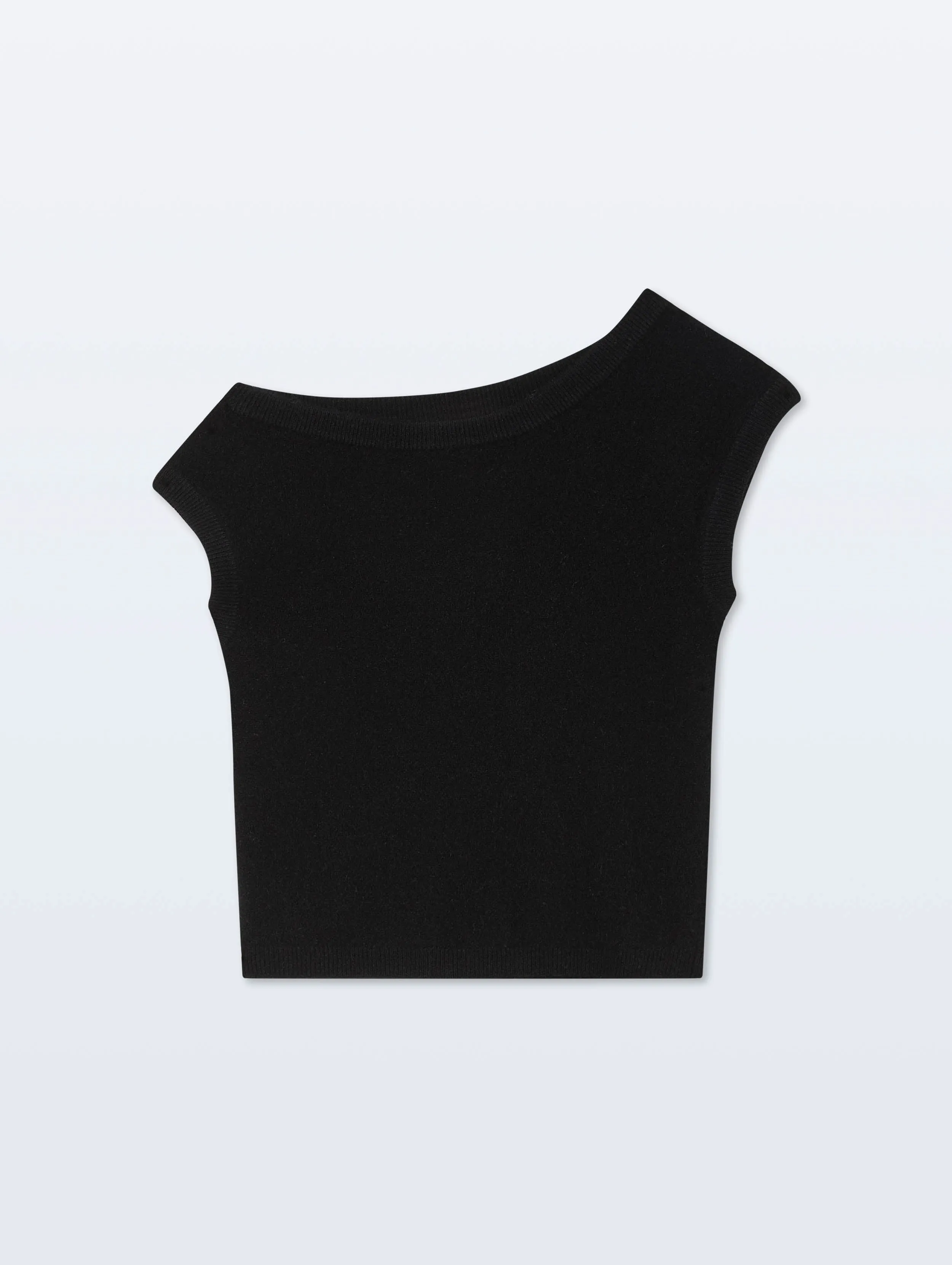Cashmere Off Shoulder Top | Black sold by White + Warren product image thumbnail 4