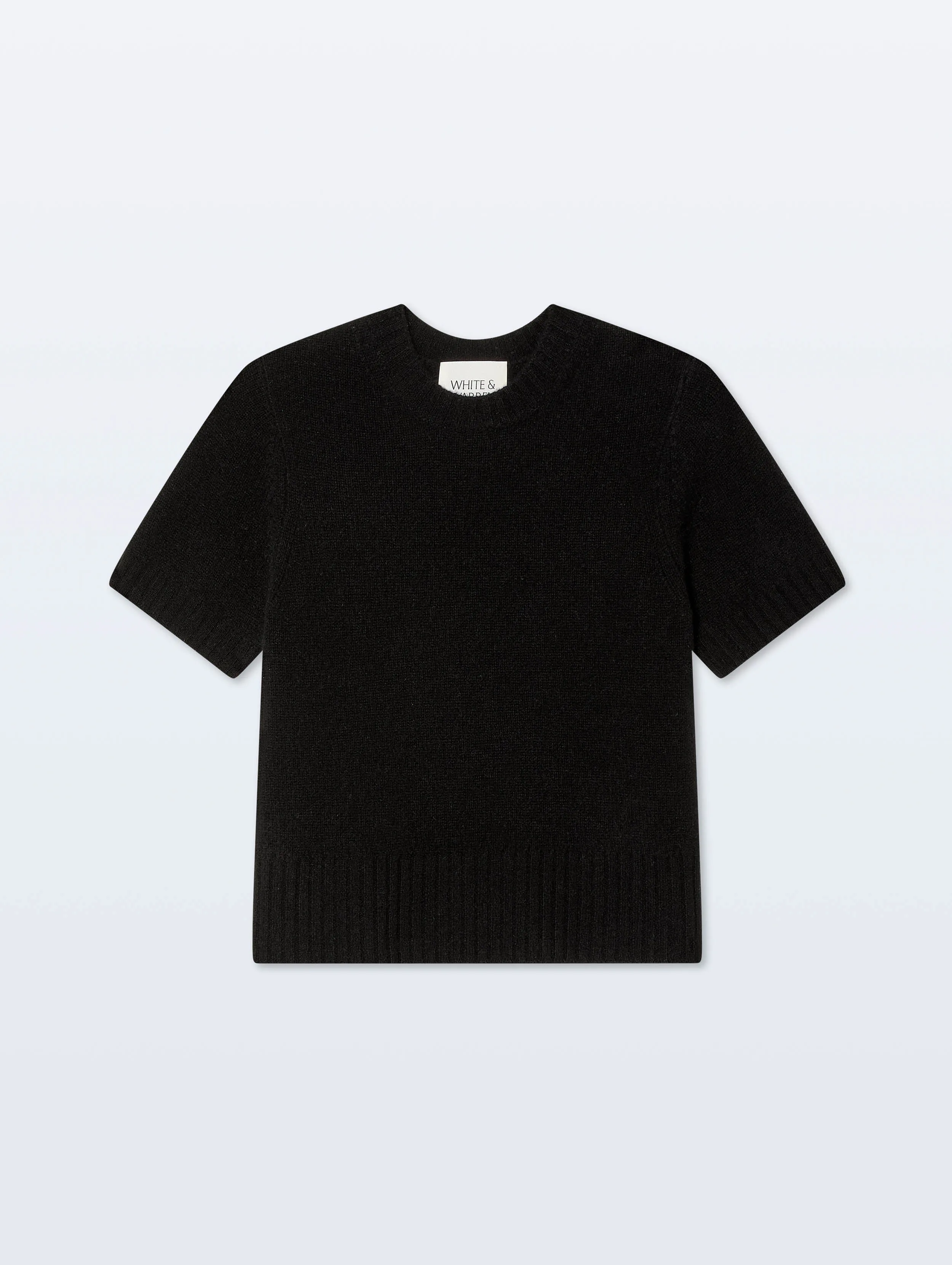 Cashmere Featherweight T-Shirt | Black sold by White + Warren product image thumbnail 4