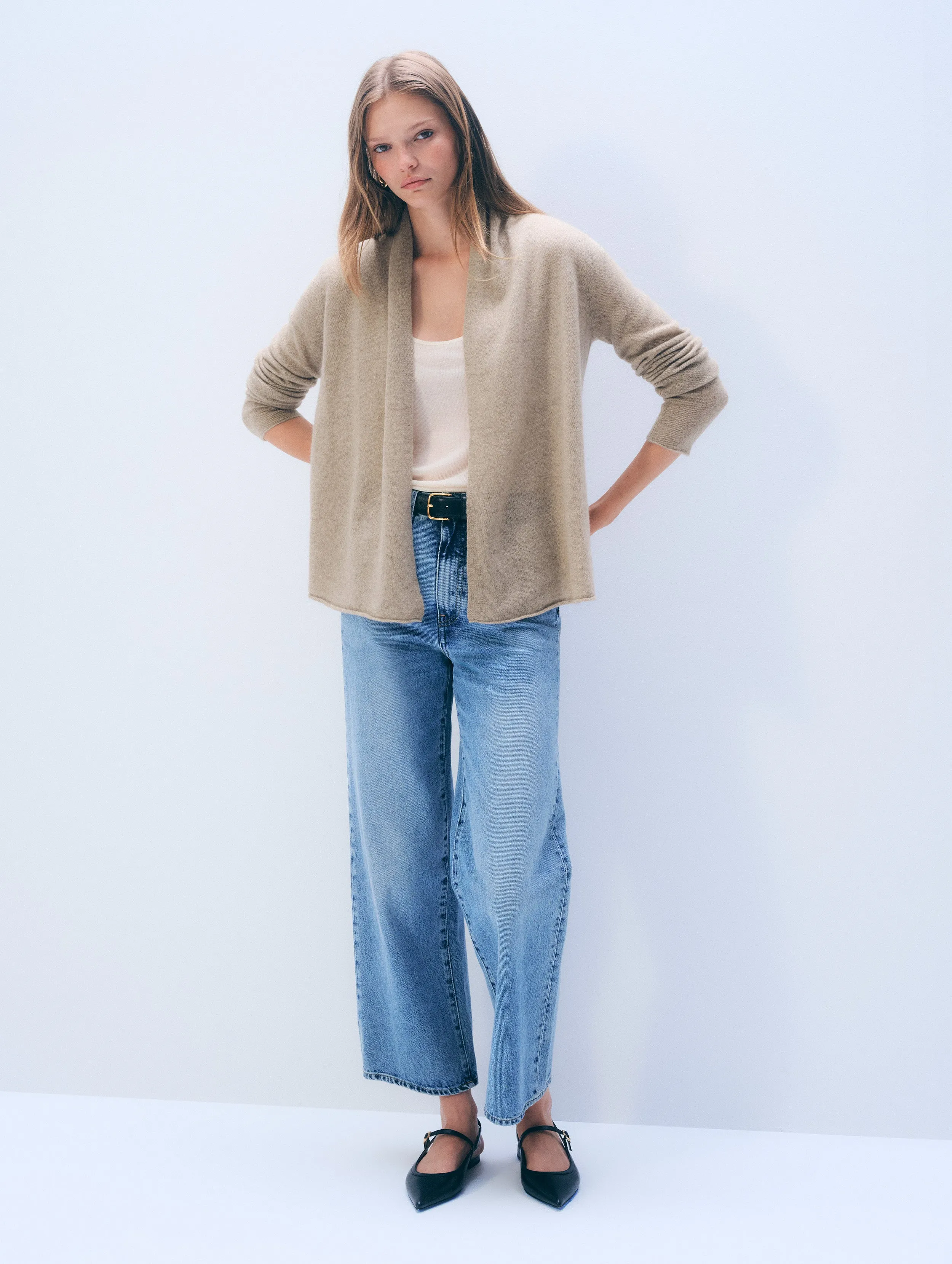 Cashmere Mini Trapeze | Taupe Heather sold by White + Warren product image thumbnail 2