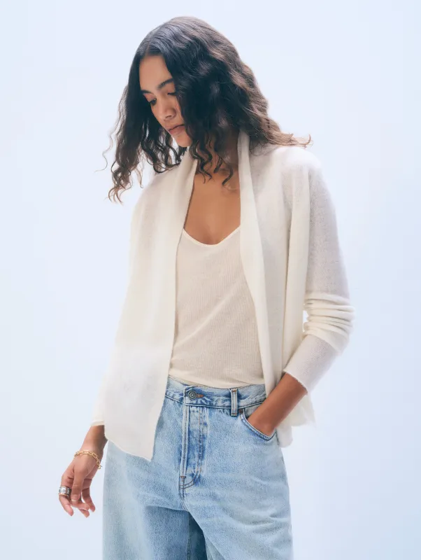 Cashmere Mini Trapeze | Soft White sold by White + Warren