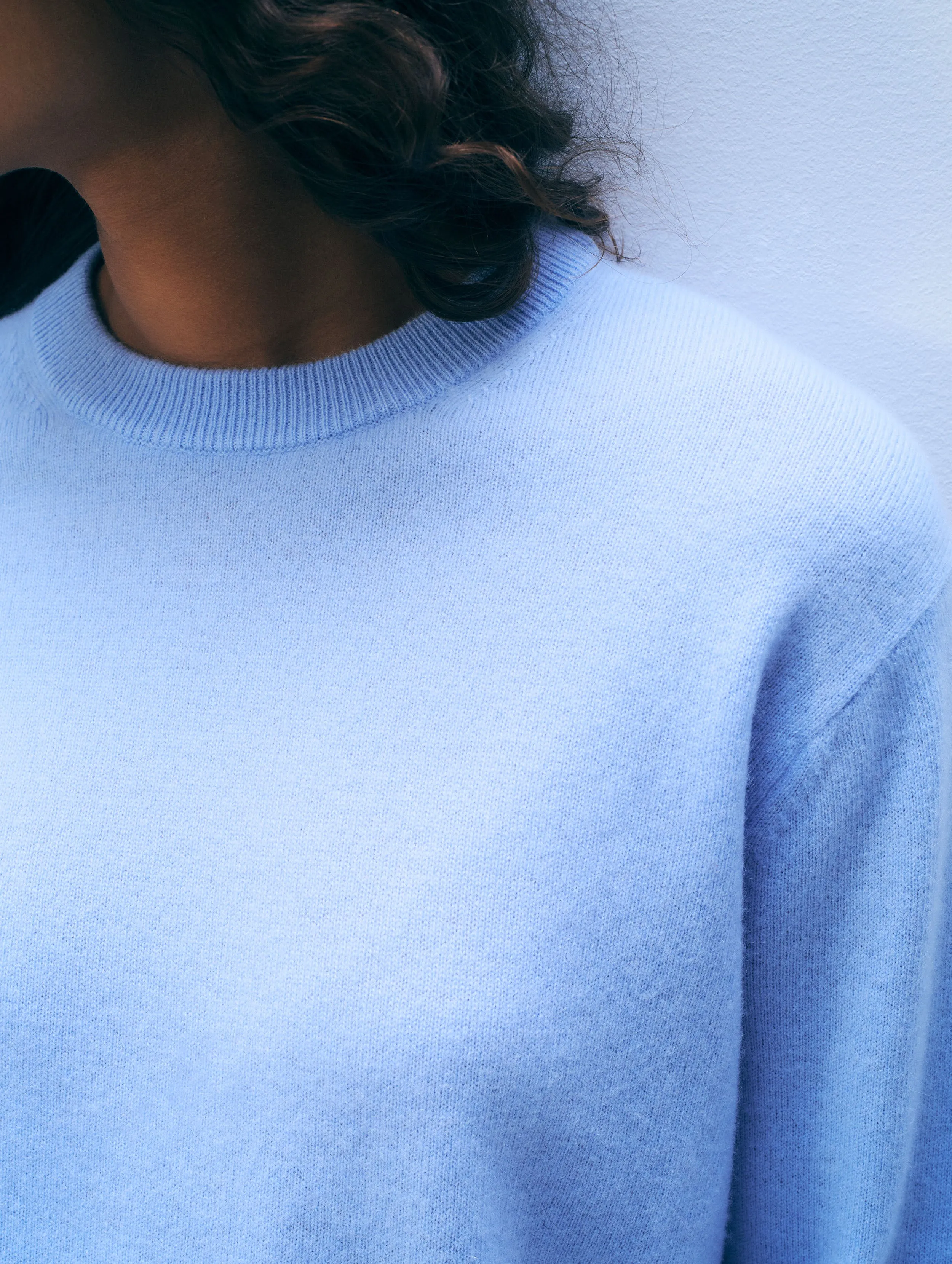 Cashmere Crewneck | Blue Vapor sold by White + Warren product image thumbnail 2