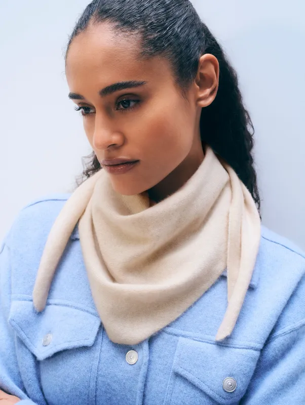 Cashmere Neckerchief | Natural Heather made by White + Warren
