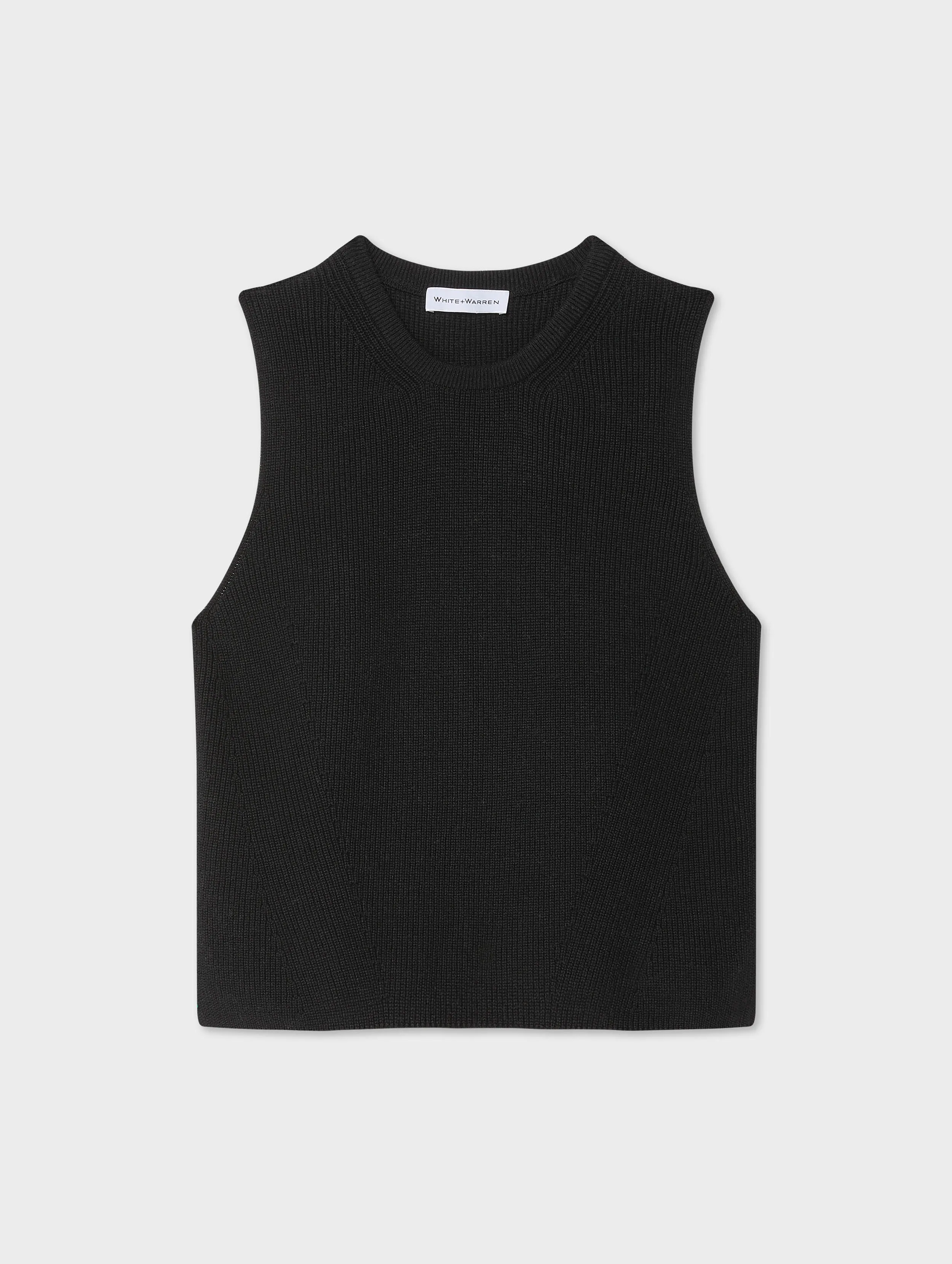 Linen Blend Shell Tank sold by White + Warren