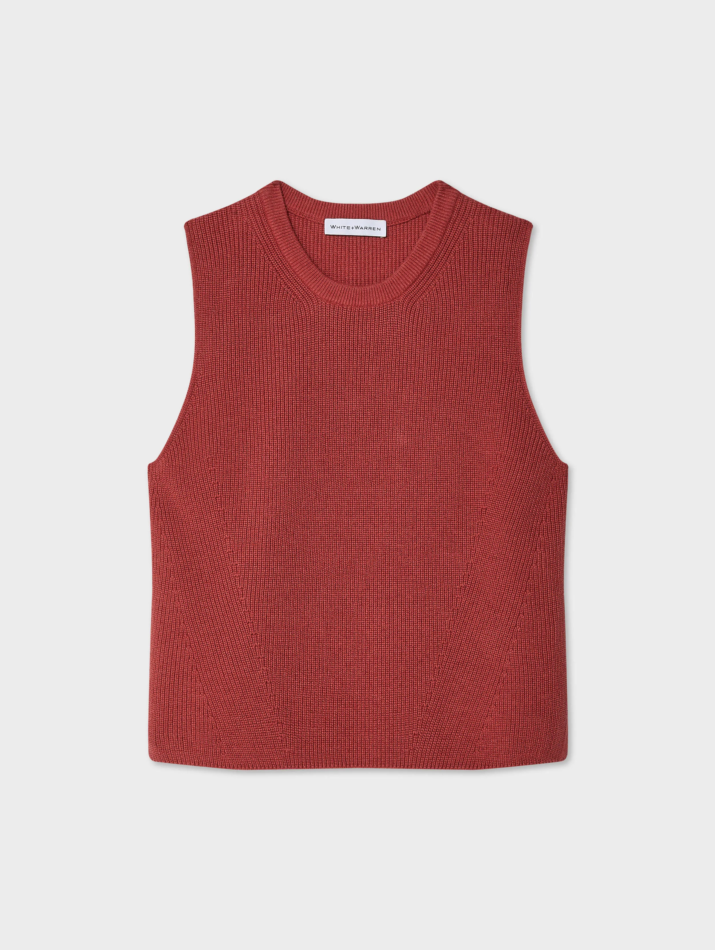 Linen Blend Shell Tank sold by White + Warren product image thumbnail 2