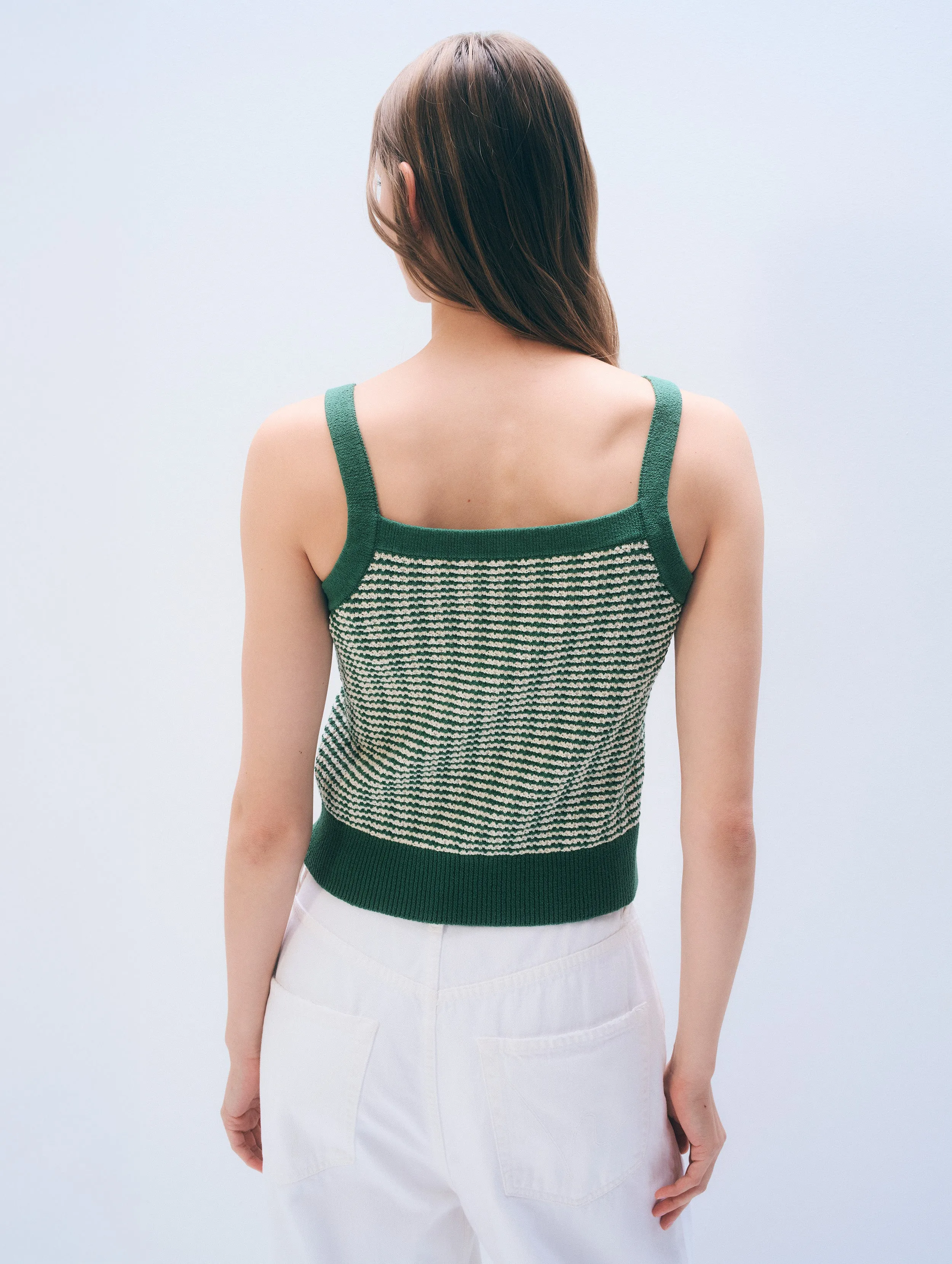 Bouclé Tank Top | Ivy Green sold by White + Warren product image thumbnail 3
