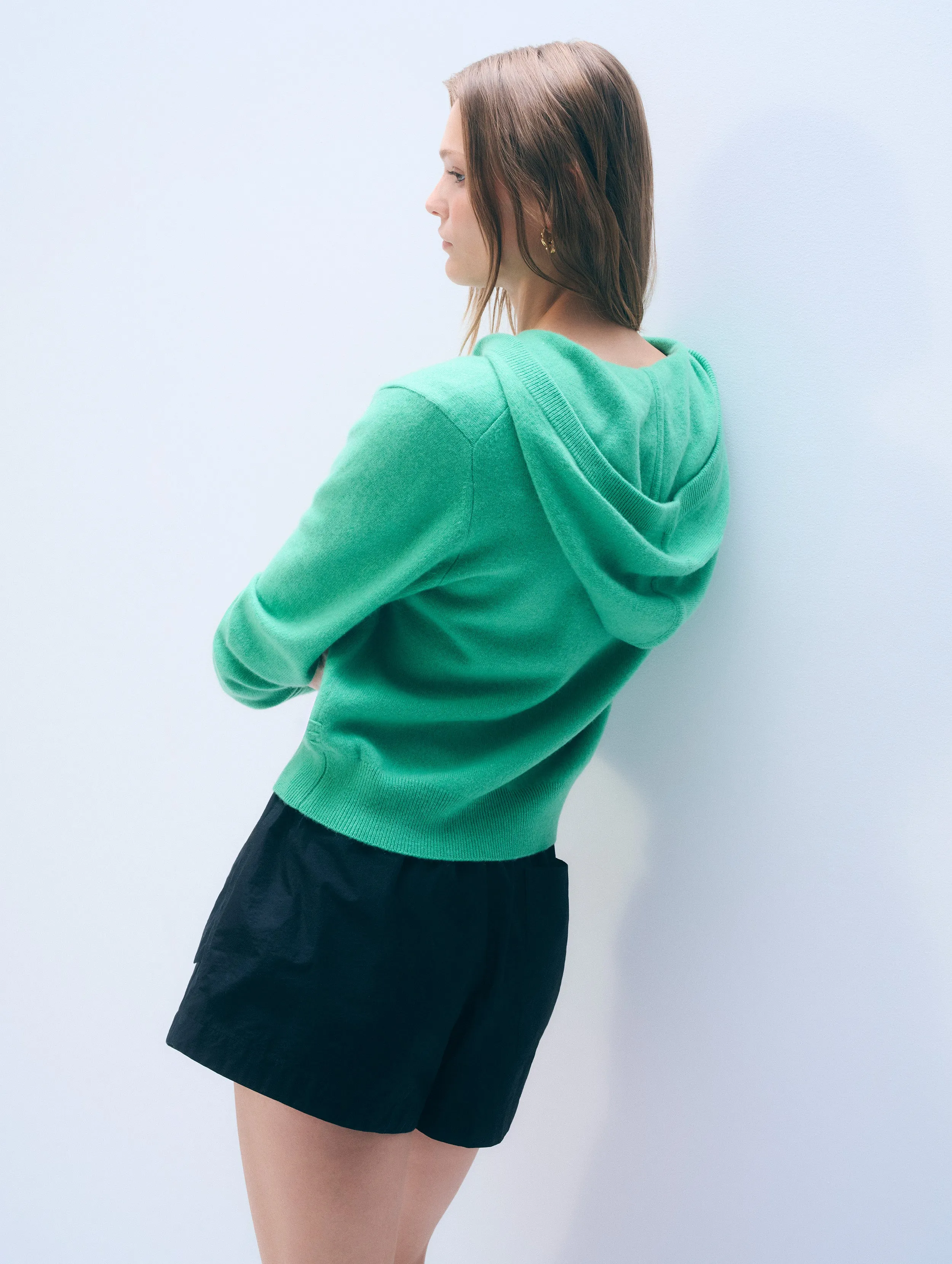 Cashmere Varsity Hoodie | Retro Green sold by White + Warren product image thumbnail 2
