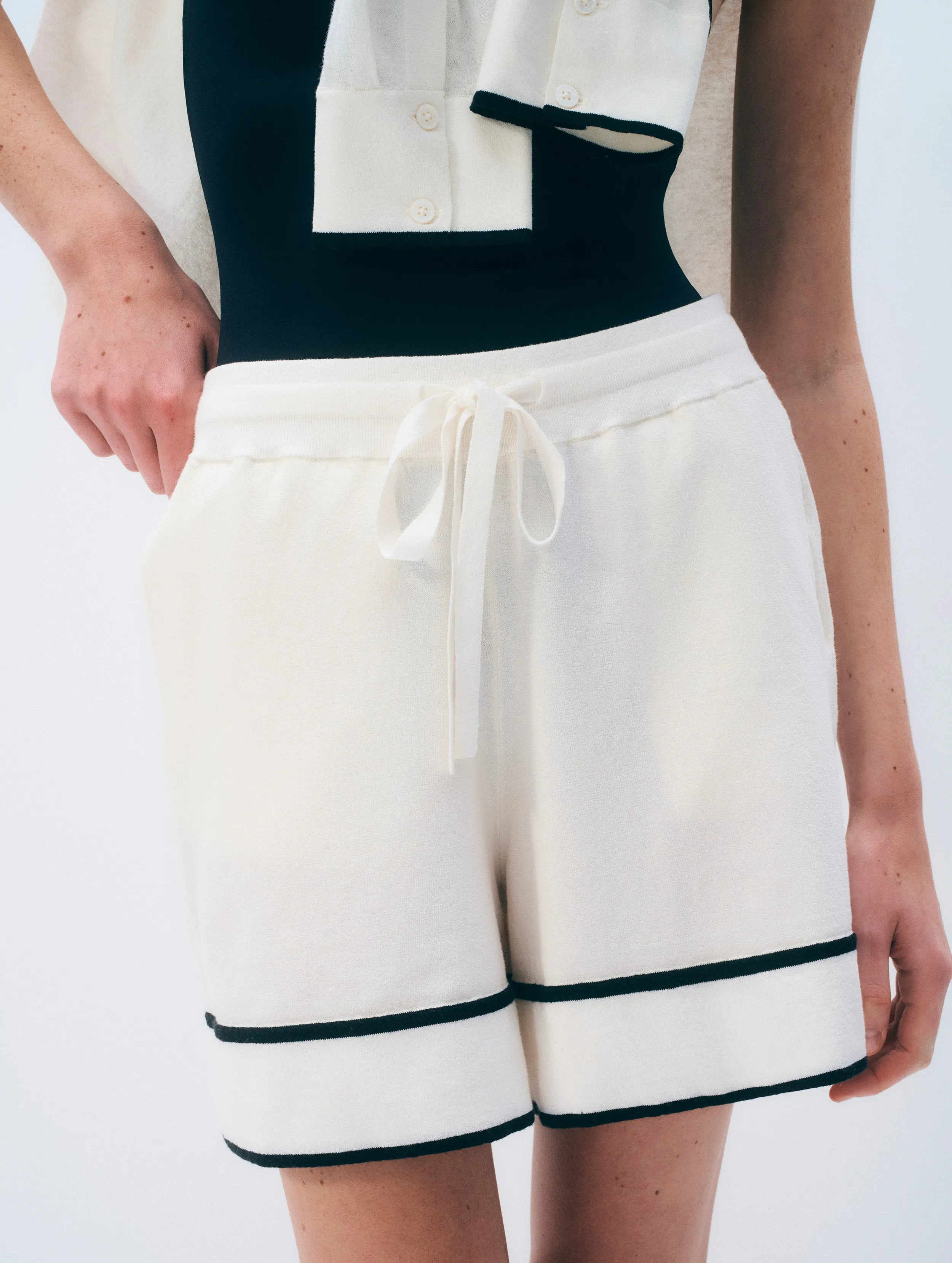 Linen Blend Shorts | White sold by White + Warren product image thumbnail 2