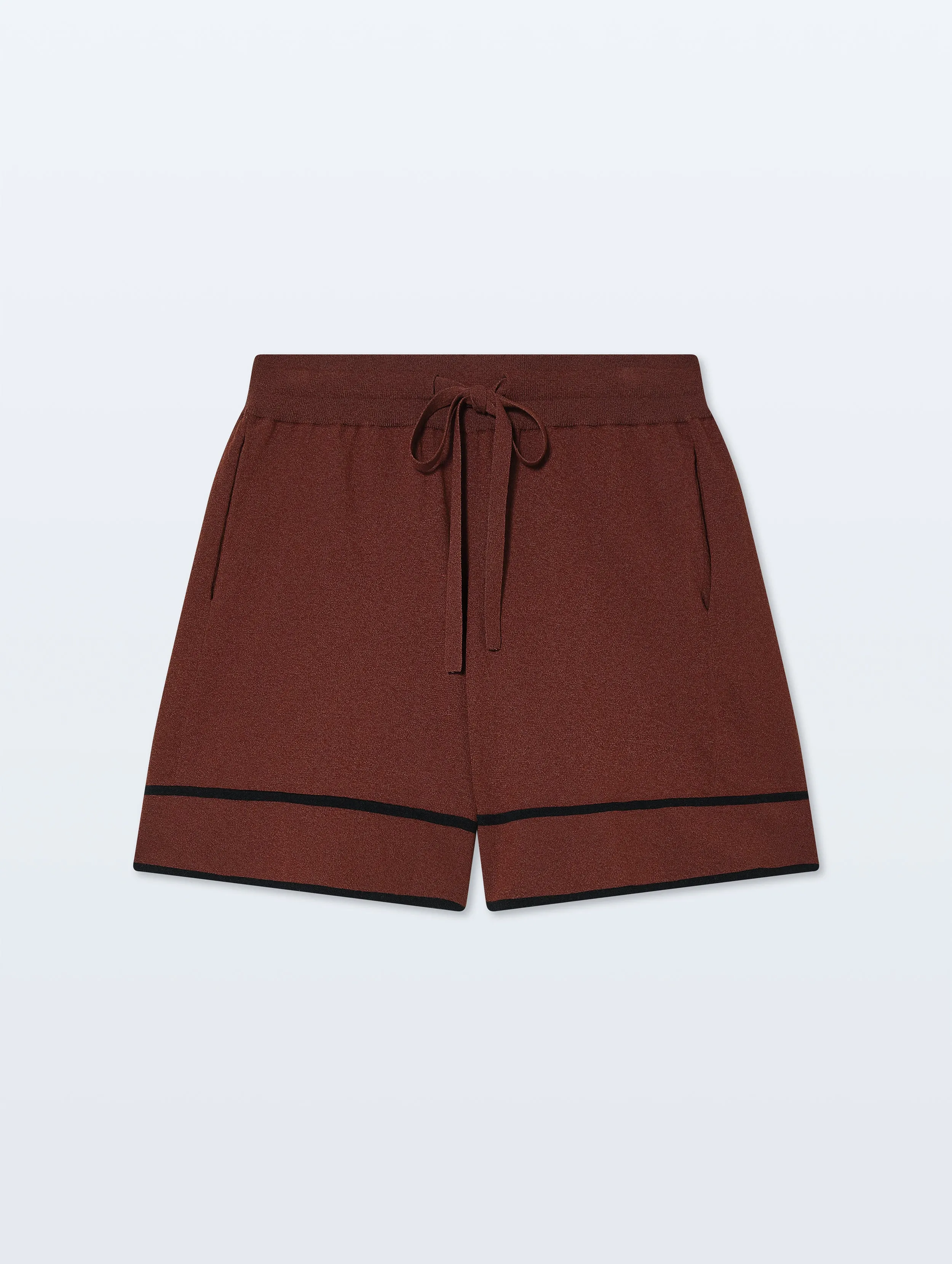 Linen Blend Shorts | Redwood Brown sold by White + Warren product image thumbnail 4