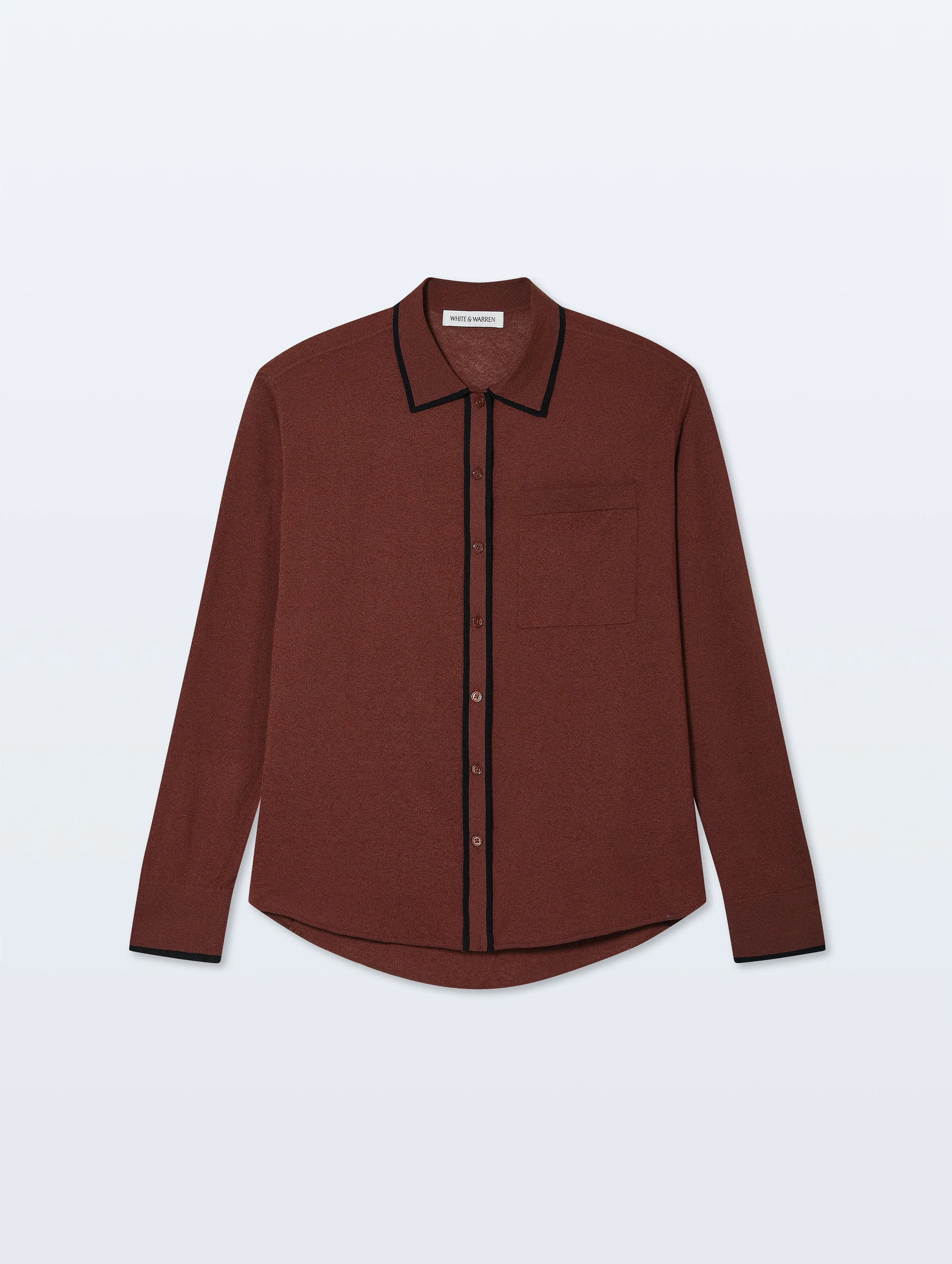 Linen Blend Shirt | Redwood Brown sold by White + Warren product image thumbnail 4