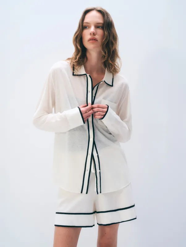 Linen Blend Shirt | White made by White + Warren