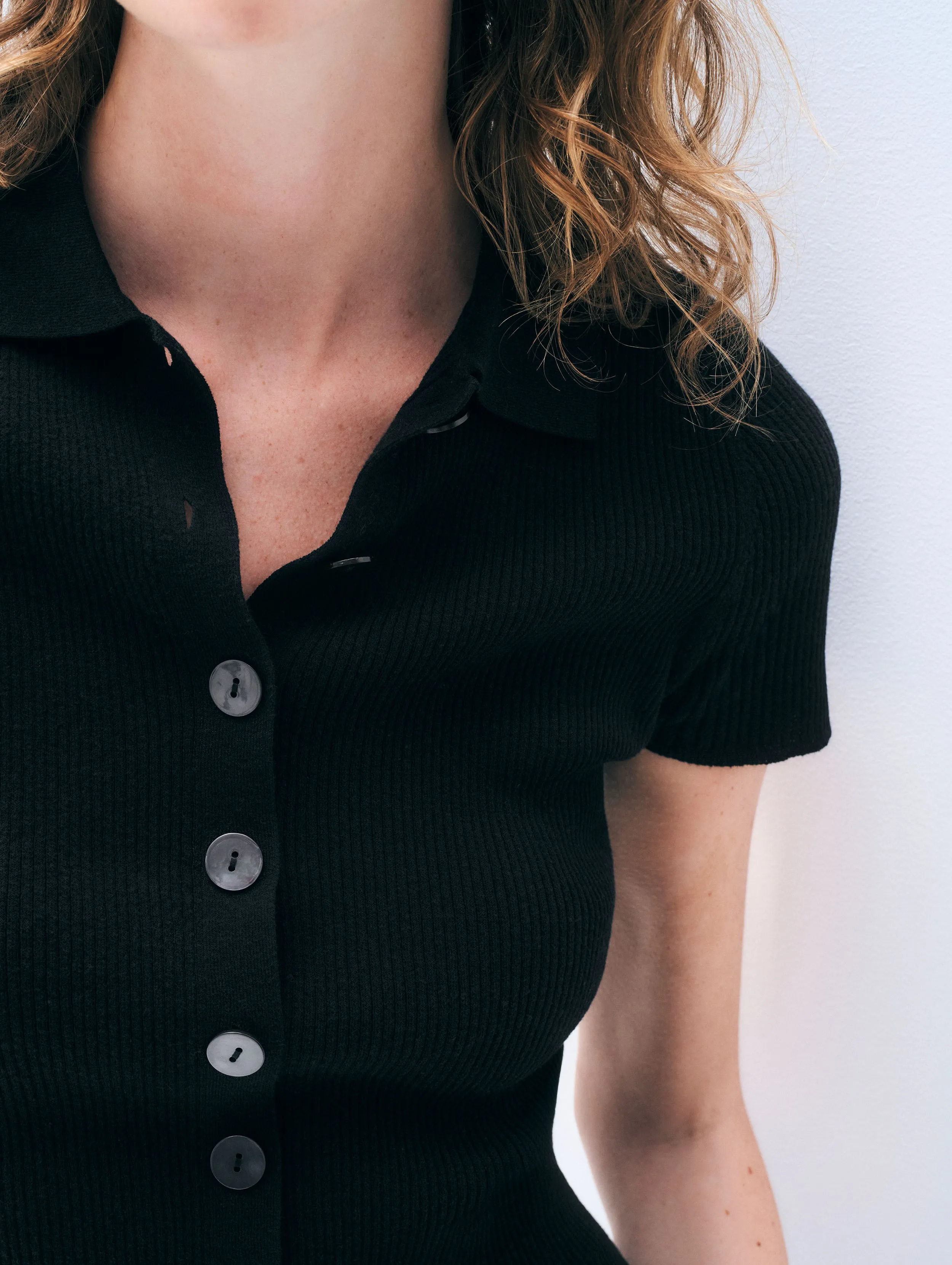 Linen Blend Top | Black sold by White + Warren product image thumbnail 2
