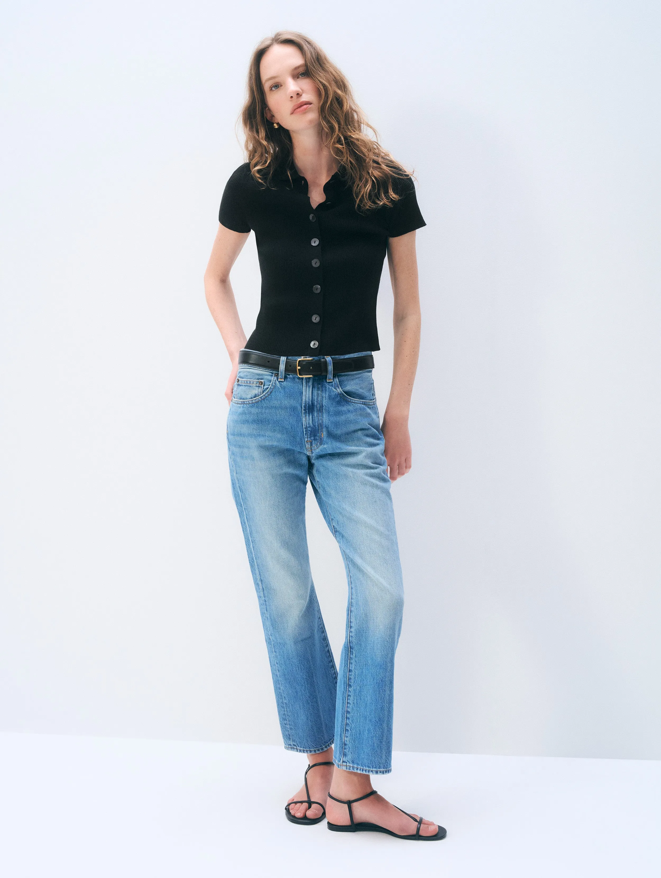 Linen Blend Top | Black sold by White + Warren product image thumbnail 3