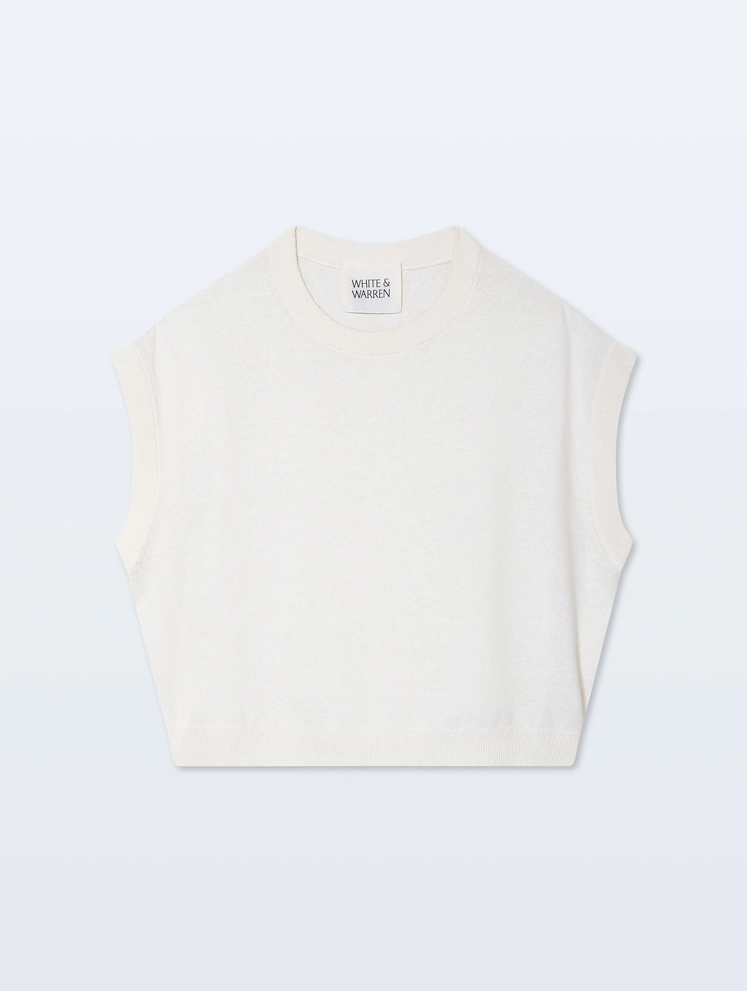 Linen Blend T-Shirt | White sold by White + Warren product image thumbnail 4