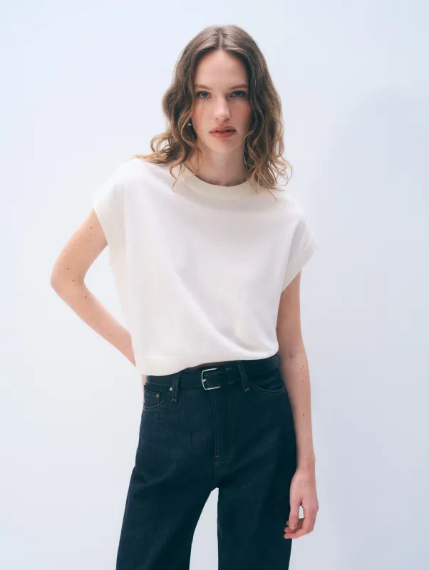 Linen Blend T-Shirt | White made by White + Warren