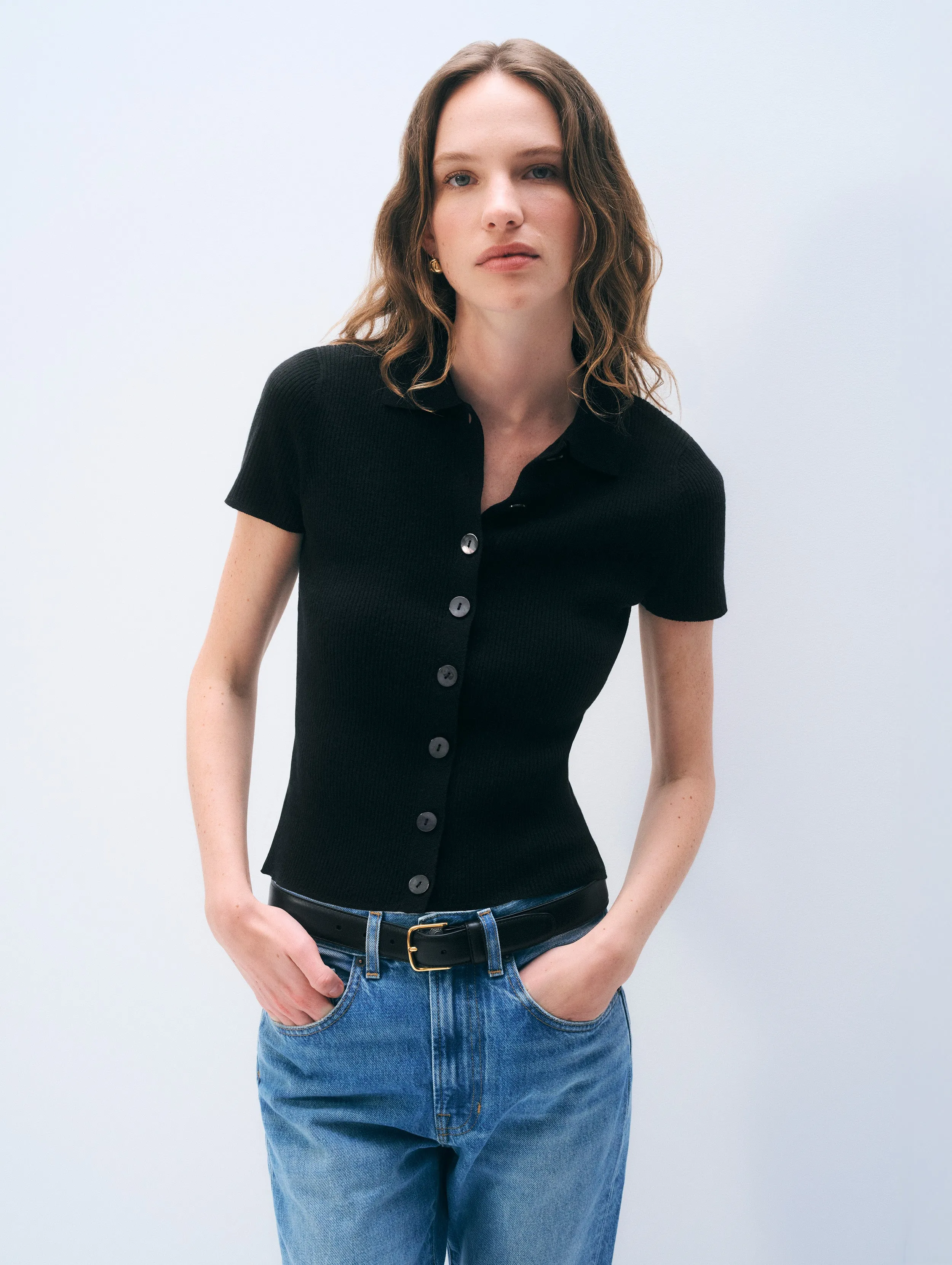 Linen Blend Top sold by White + Warren