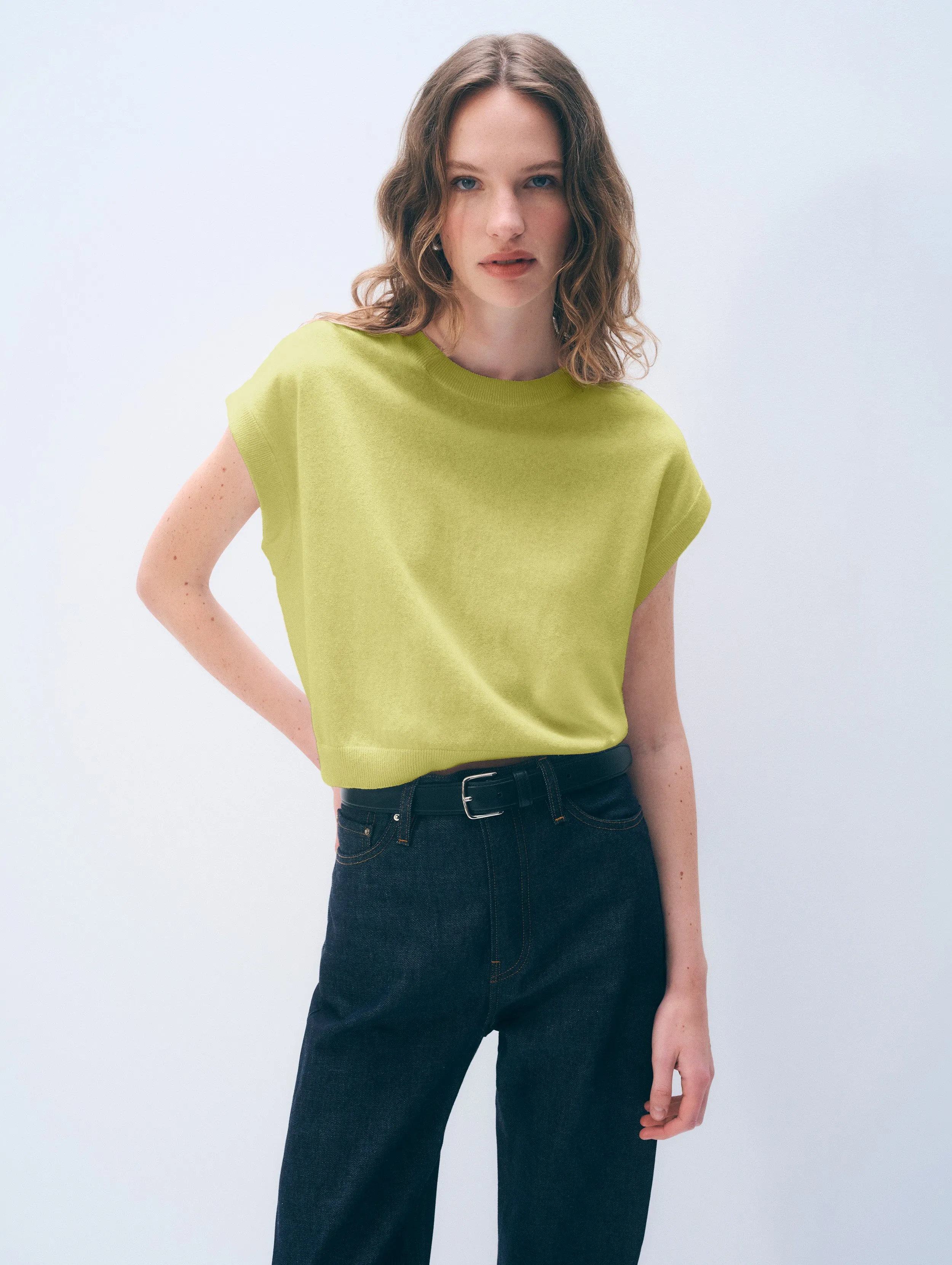 Linen Blend T-Shirt sold by White + Warren product image thumbnail 2