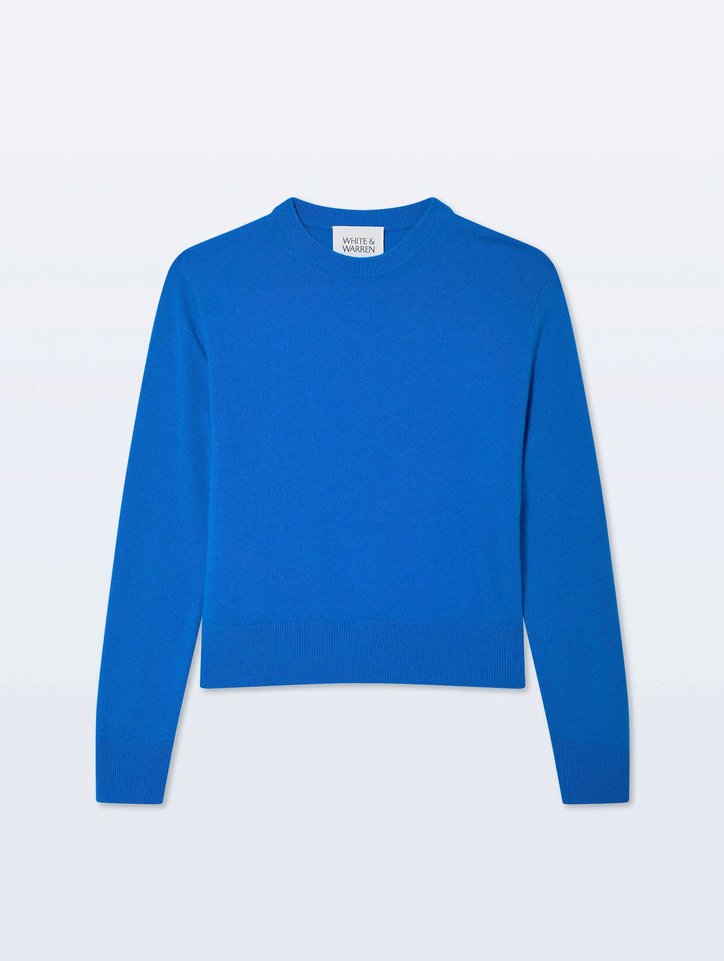 Cashmere Crewneck | Bright Azure sold by White + Warren product image thumbnail 4